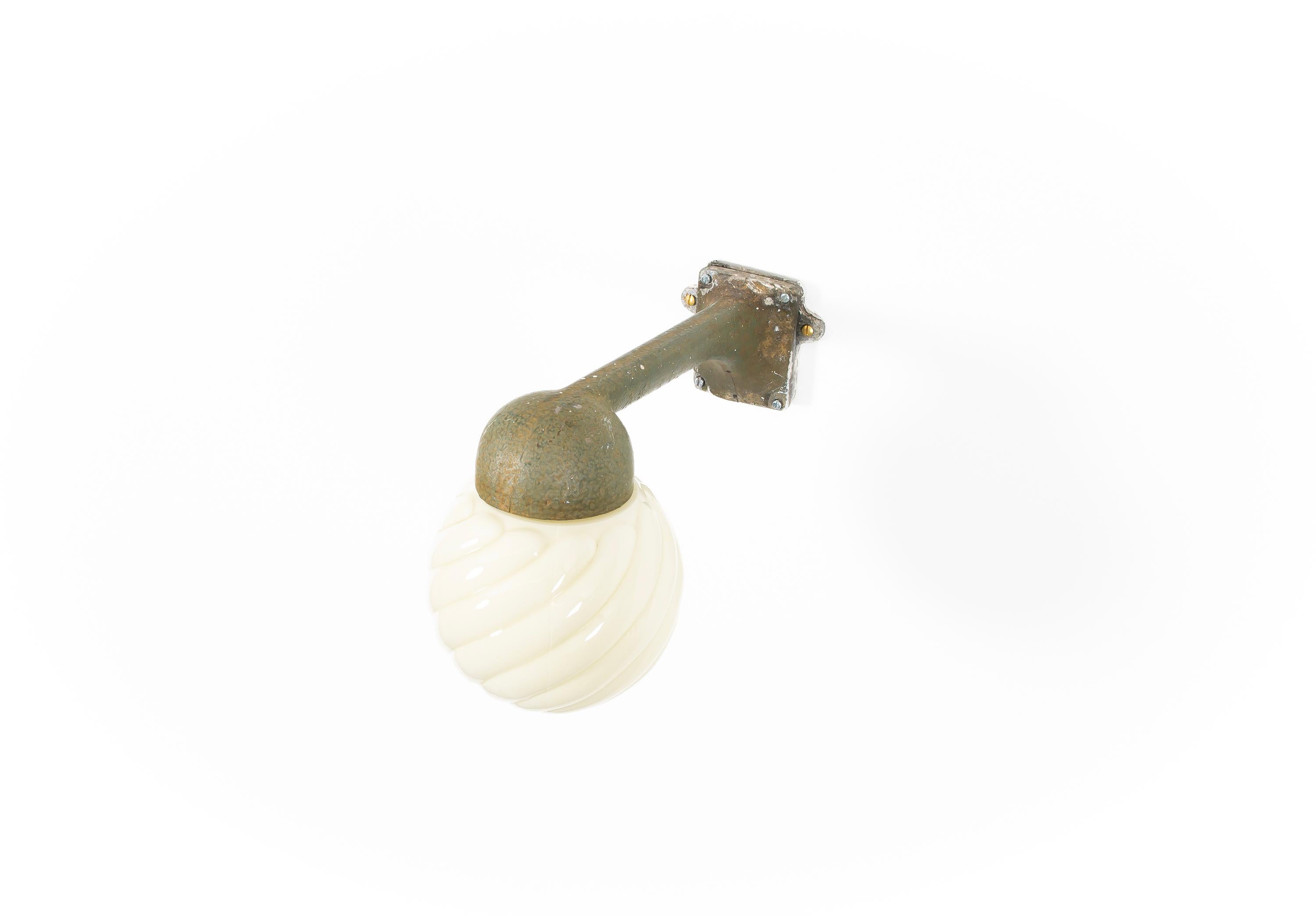 Metal Scandinavian Outdoor Wall Light, Norway, 1960s For Sale