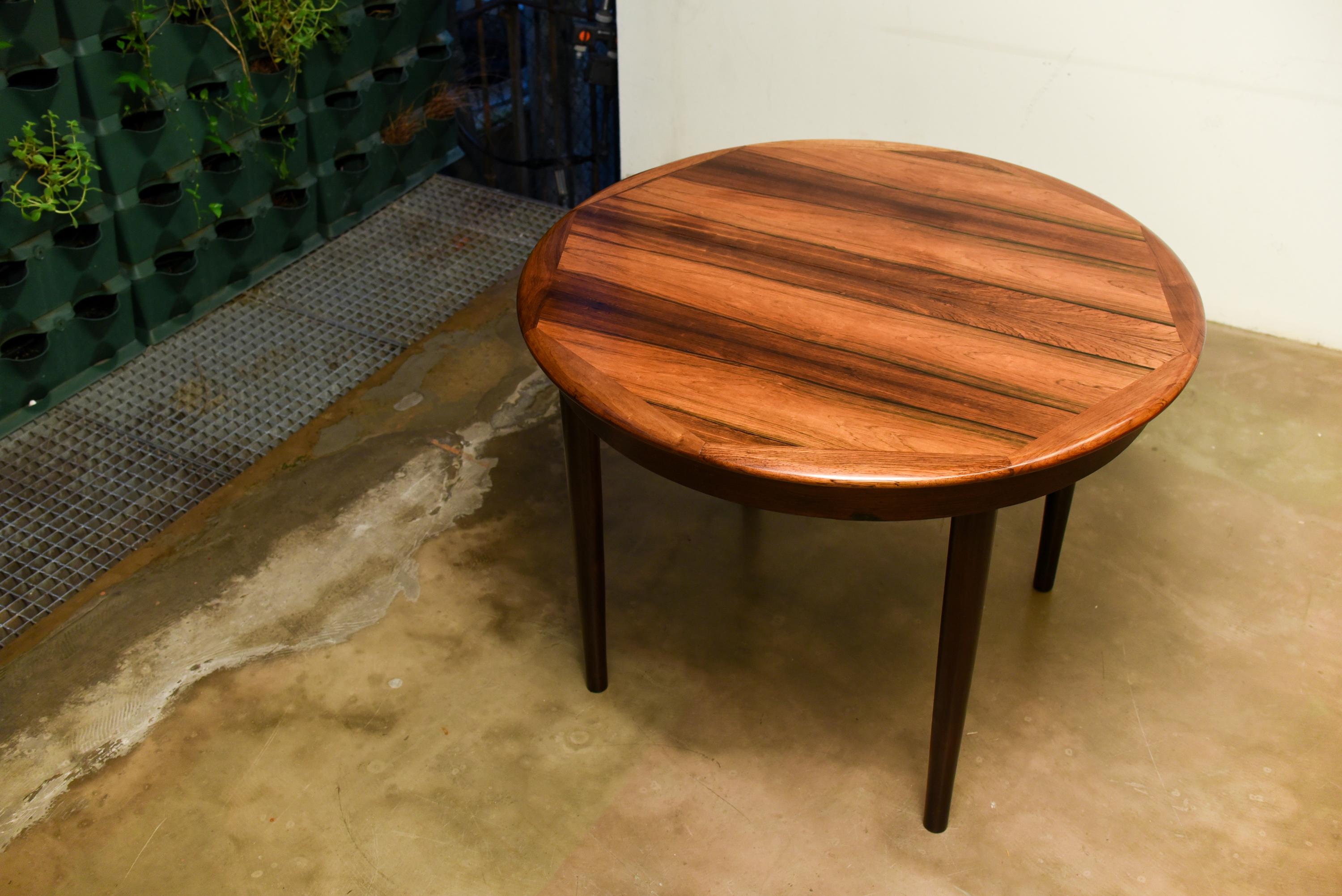 Mid Century Rosewood Danish oval table, 1965.