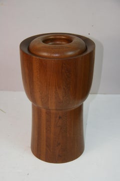 Scandinavian Teak Ice Bucket, Oversized Design, Vintage, 1970s