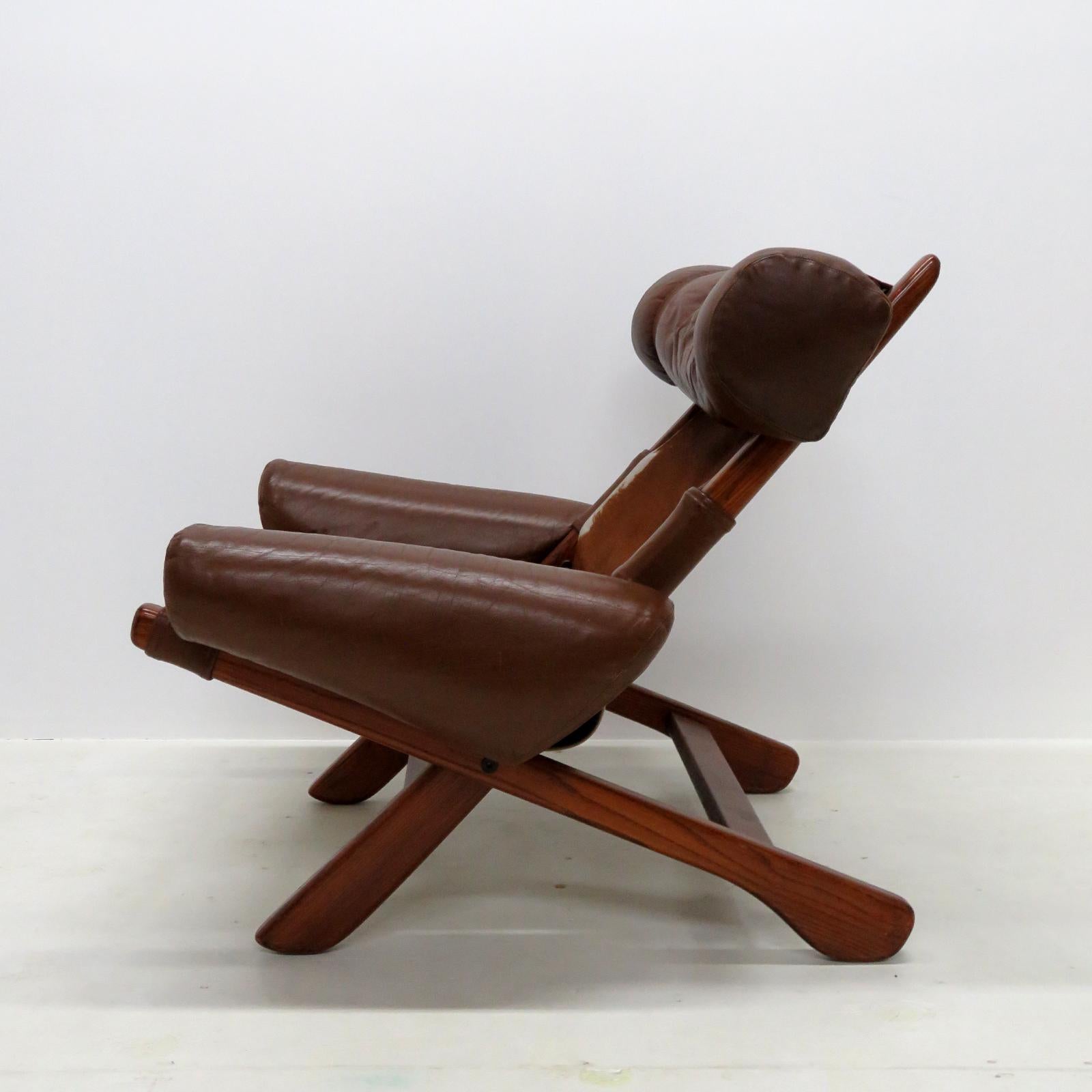 Scandinavian 'Ox' Lounge Chair, 1960 In Good Condition For Sale In Los Angeles, CA