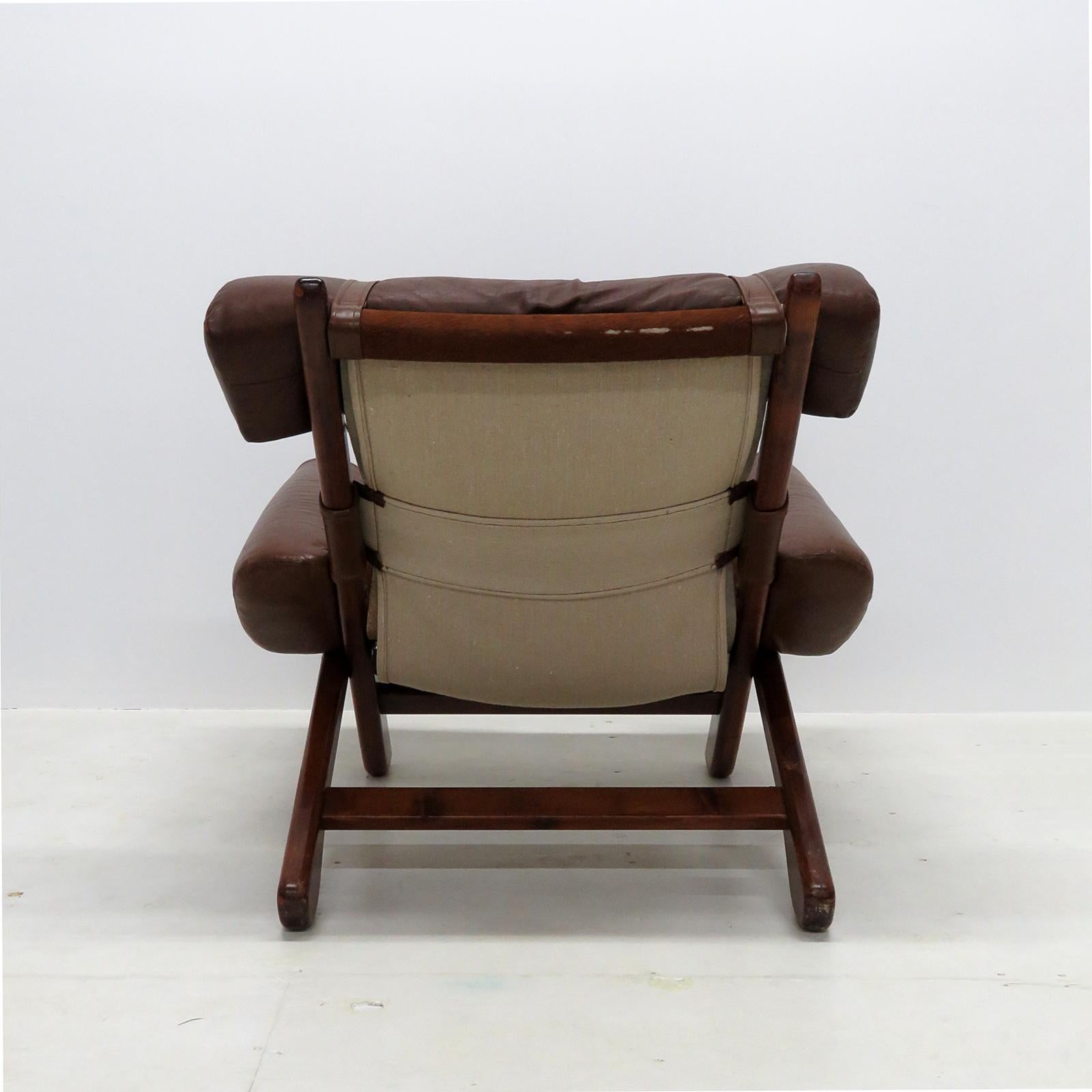 Cowhide Scandinavian 'Ox' Lounge Chair, 1960 For Sale