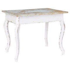 Vintage Scandinavian painted pine occasional table