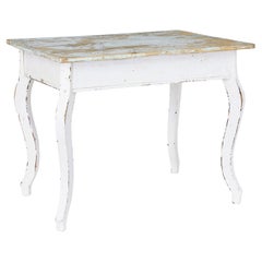 Table d'appoint scandinave en pin peint