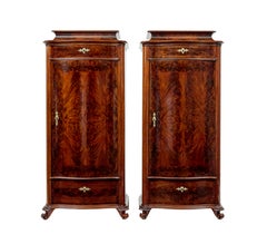 Scandinavian pair of 19th century serpentine shaped cupboards