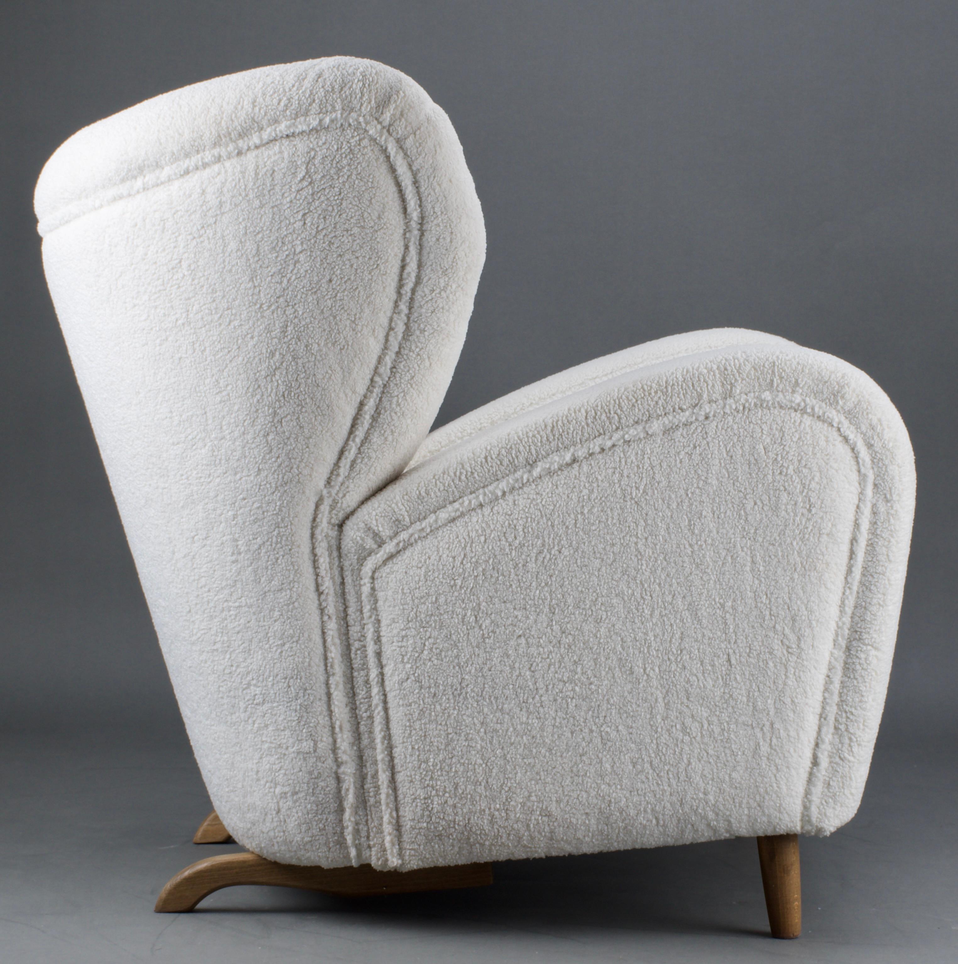Upholstery Scandinavian Pair of Armchairs 1950's For Sale