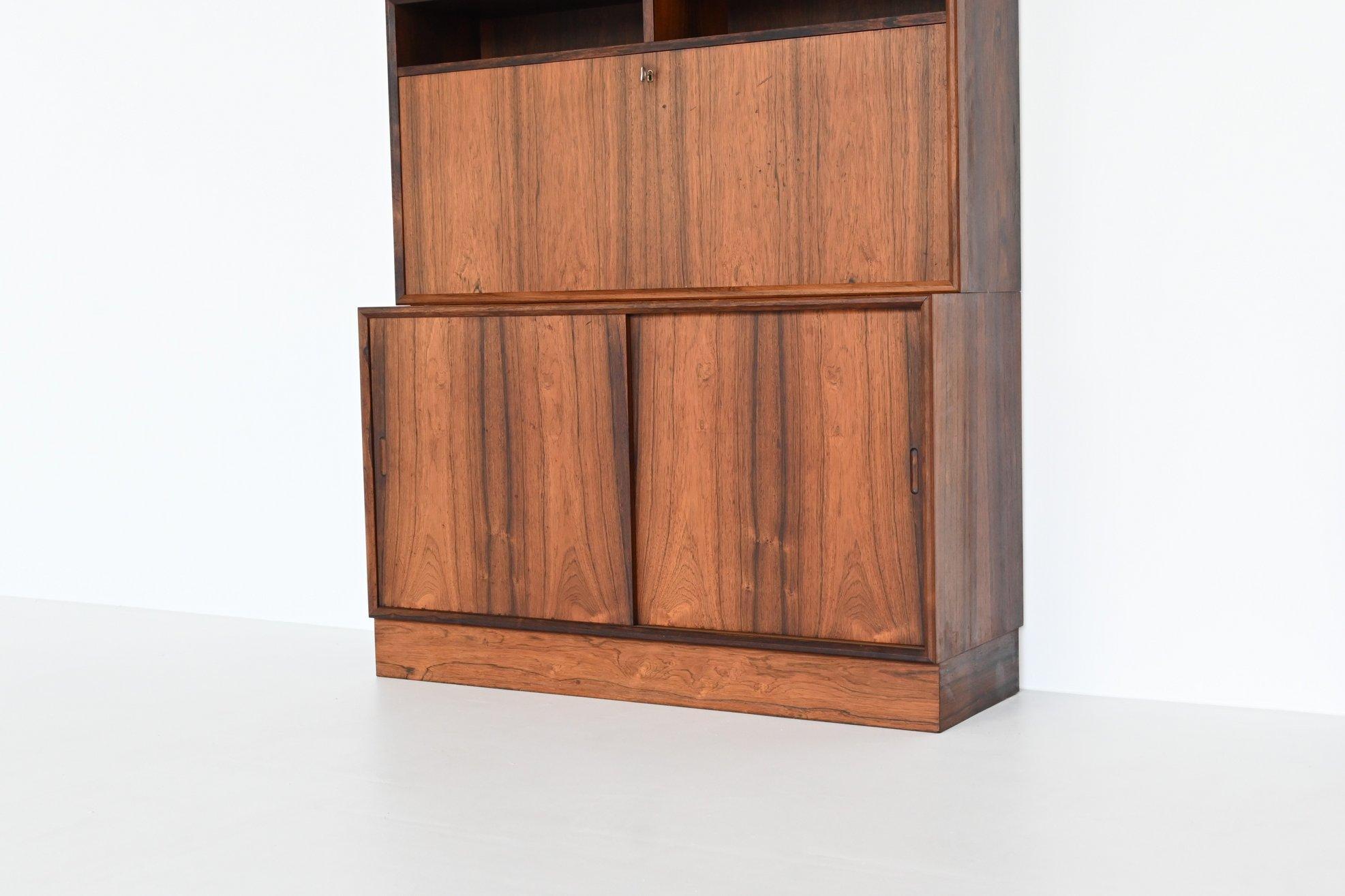 Scandinavian pair of bookcases in rosewood Denmark 1960 5