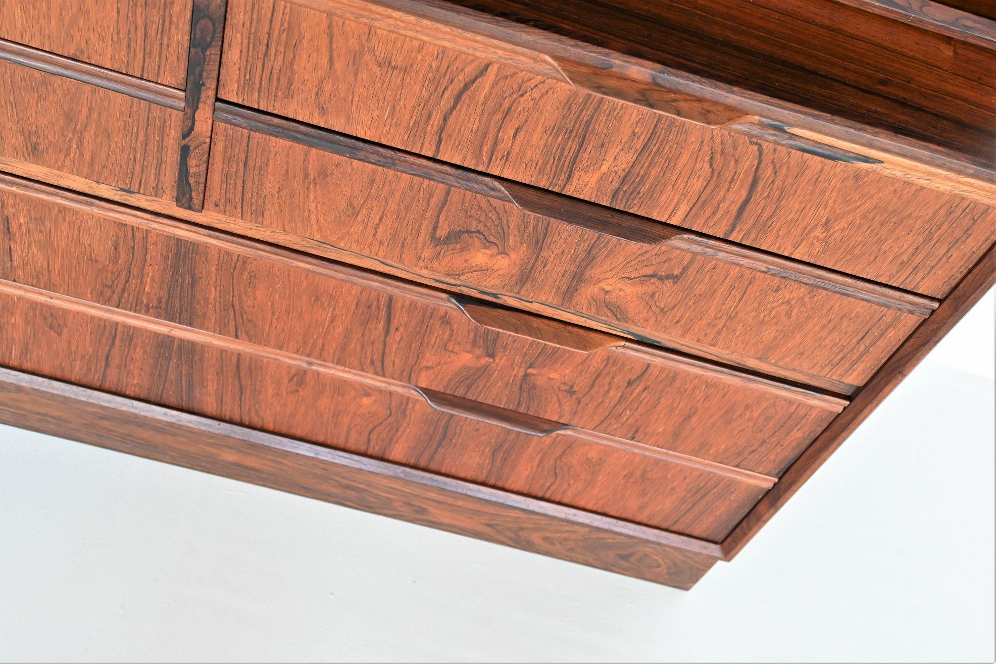 Scandinavian pair of bookcases in rosewood Denmark 1960 8