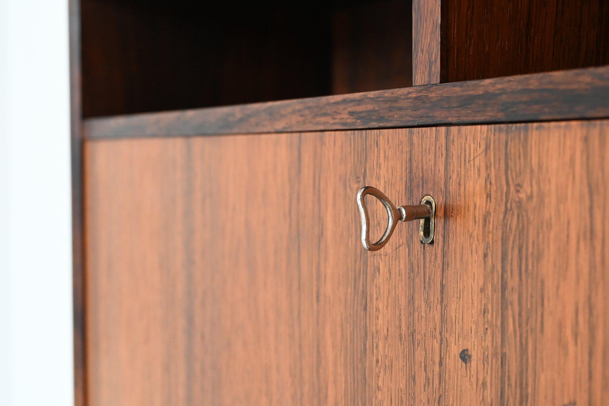 Scandinavian pair of bookcases in rosewood Denmark 1960 12