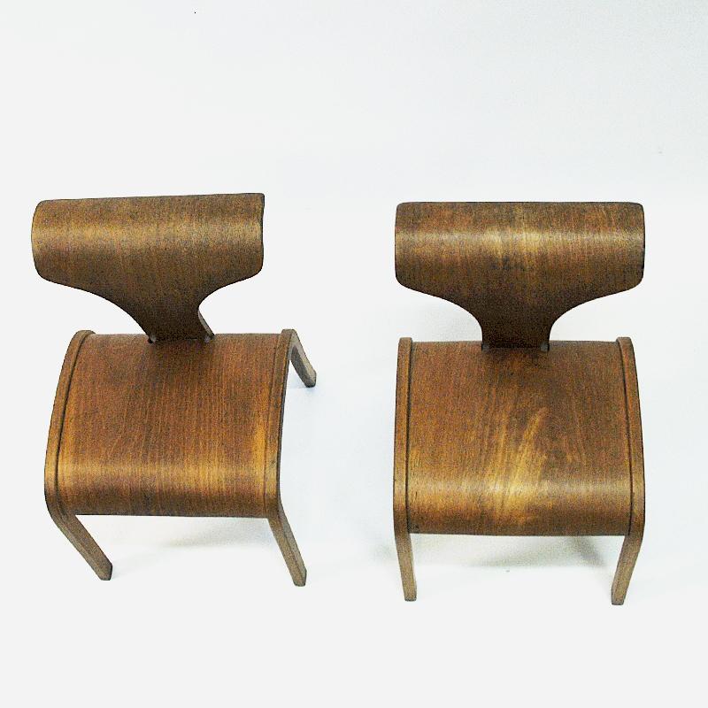 vintage children's wooden chairs