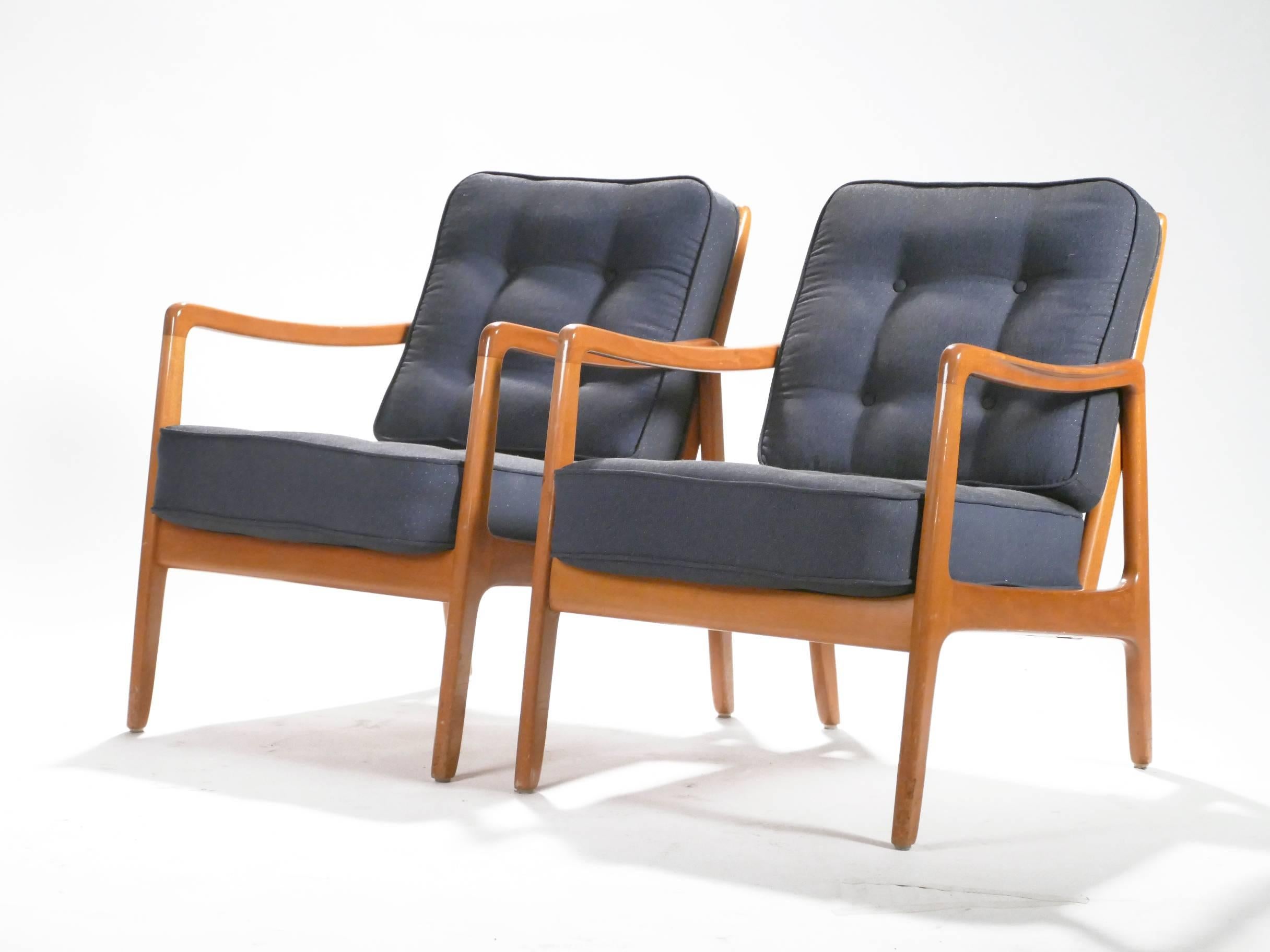 Renowned Danish designer Ole Wanscher is credited for being influential during the height of the acclaimed Scandinavian design movement that took place during the mid-century. His FD109 armchairs, designed during the 1960s for respected Danish