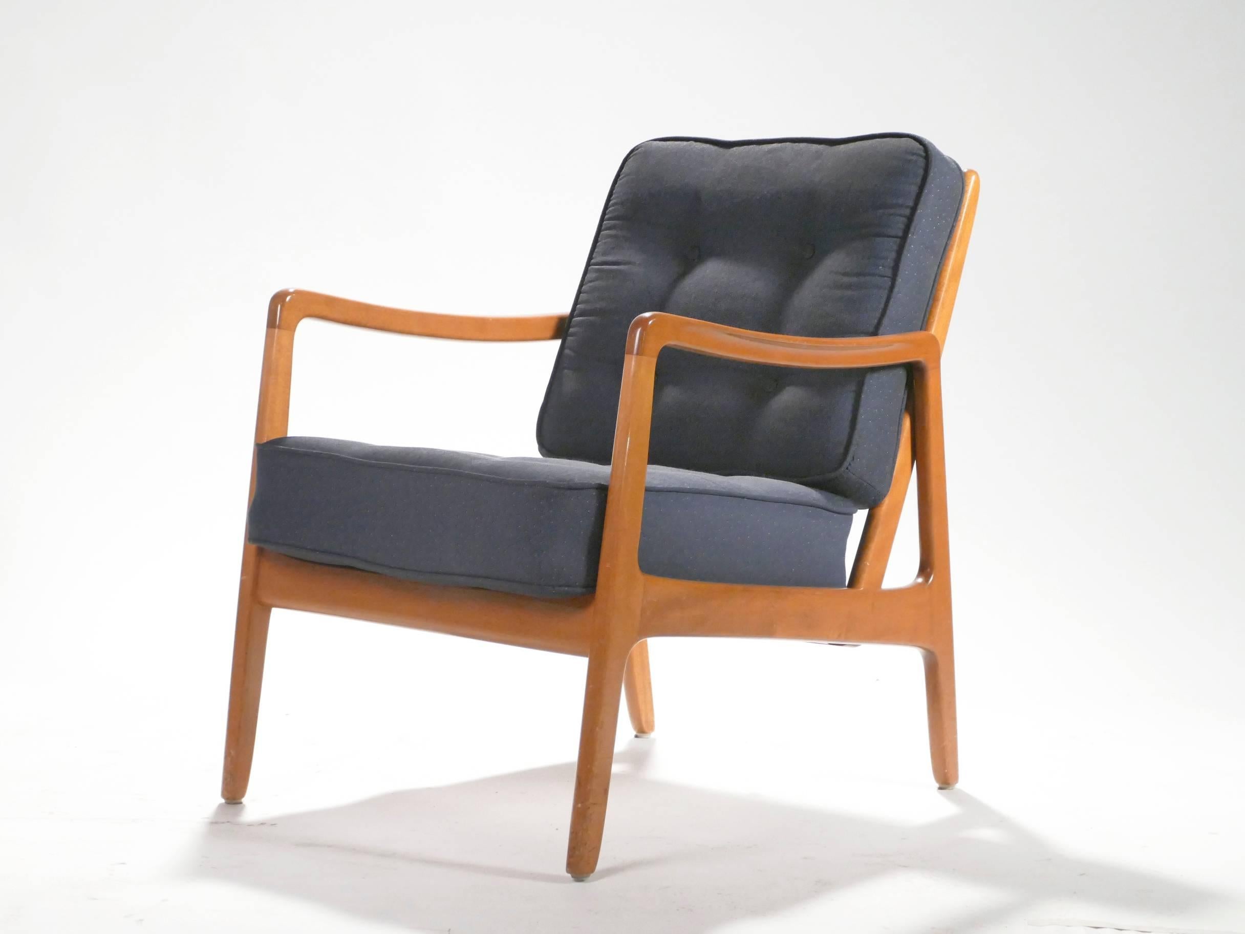 Scandinavian Pair of Ole Wanscher FD109 Armchairs, 1960s In Good Condition In Paris, IDF