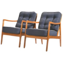 Paire de fauteuils scandinaves FD109 d'Ole Wanscher:: années 1960