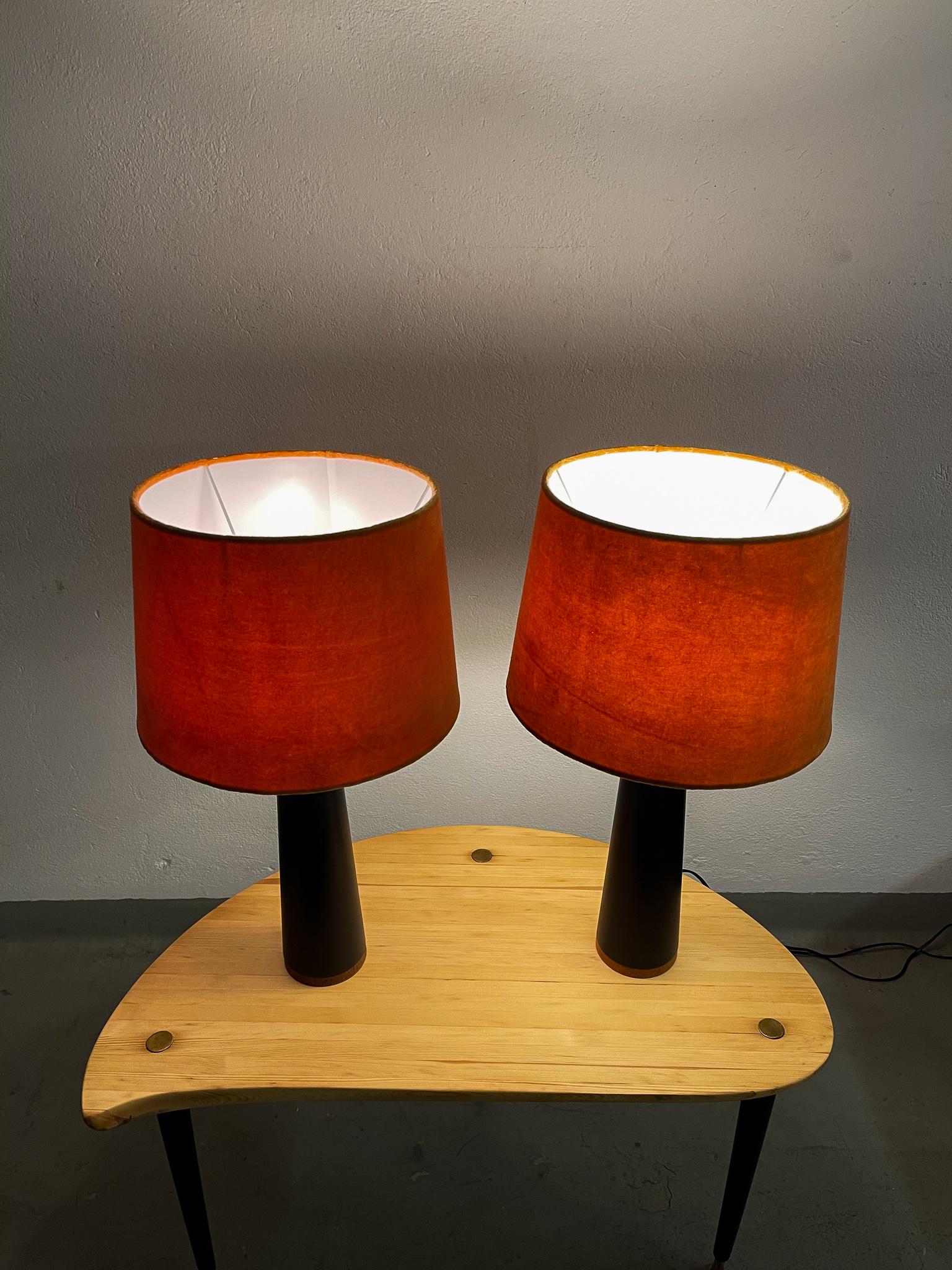 Scandinavian Modern Pair of Table Lamps Luxus, Sweden, 1970s 9