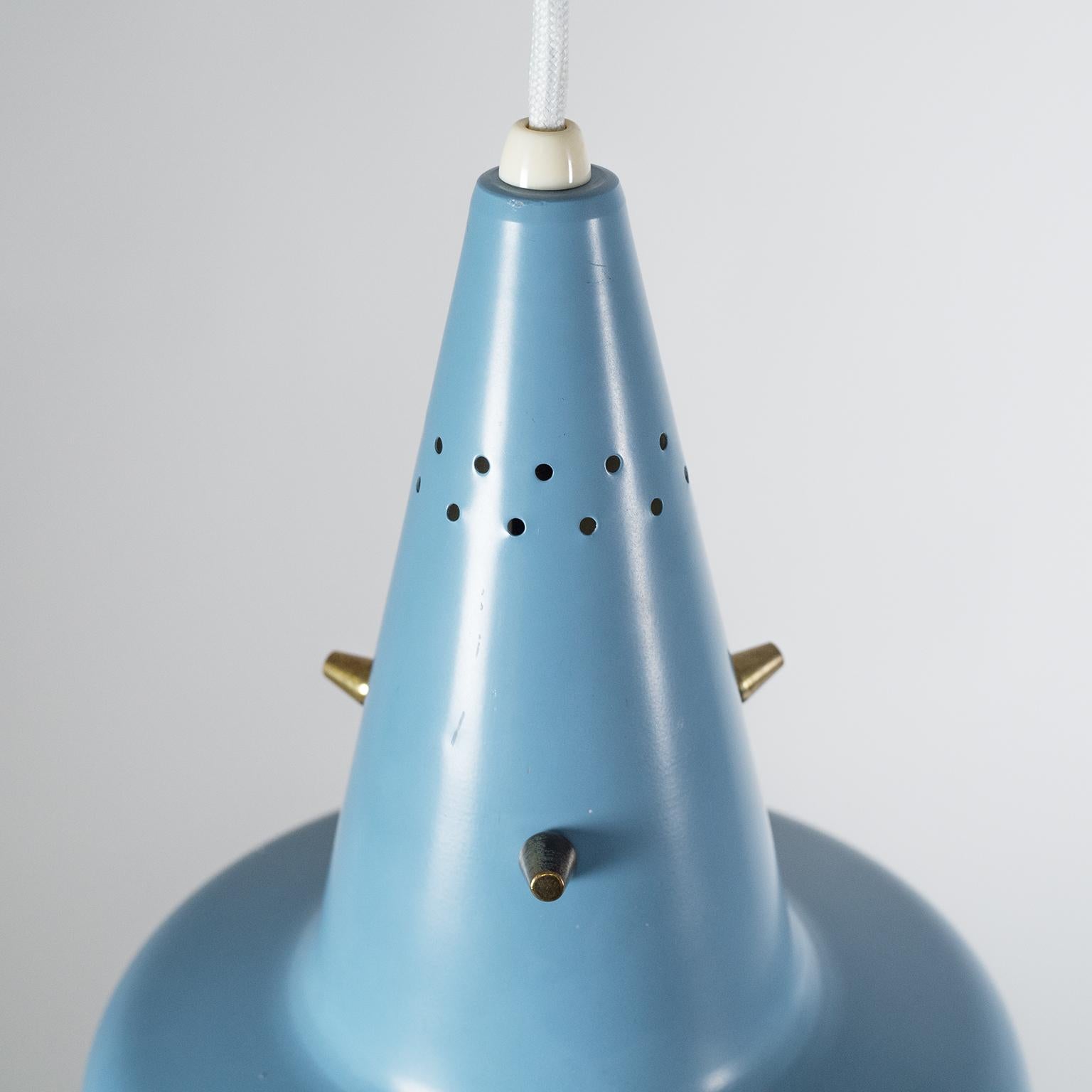 Scandinavian Pastel Blue Pendant, circa 1960 2