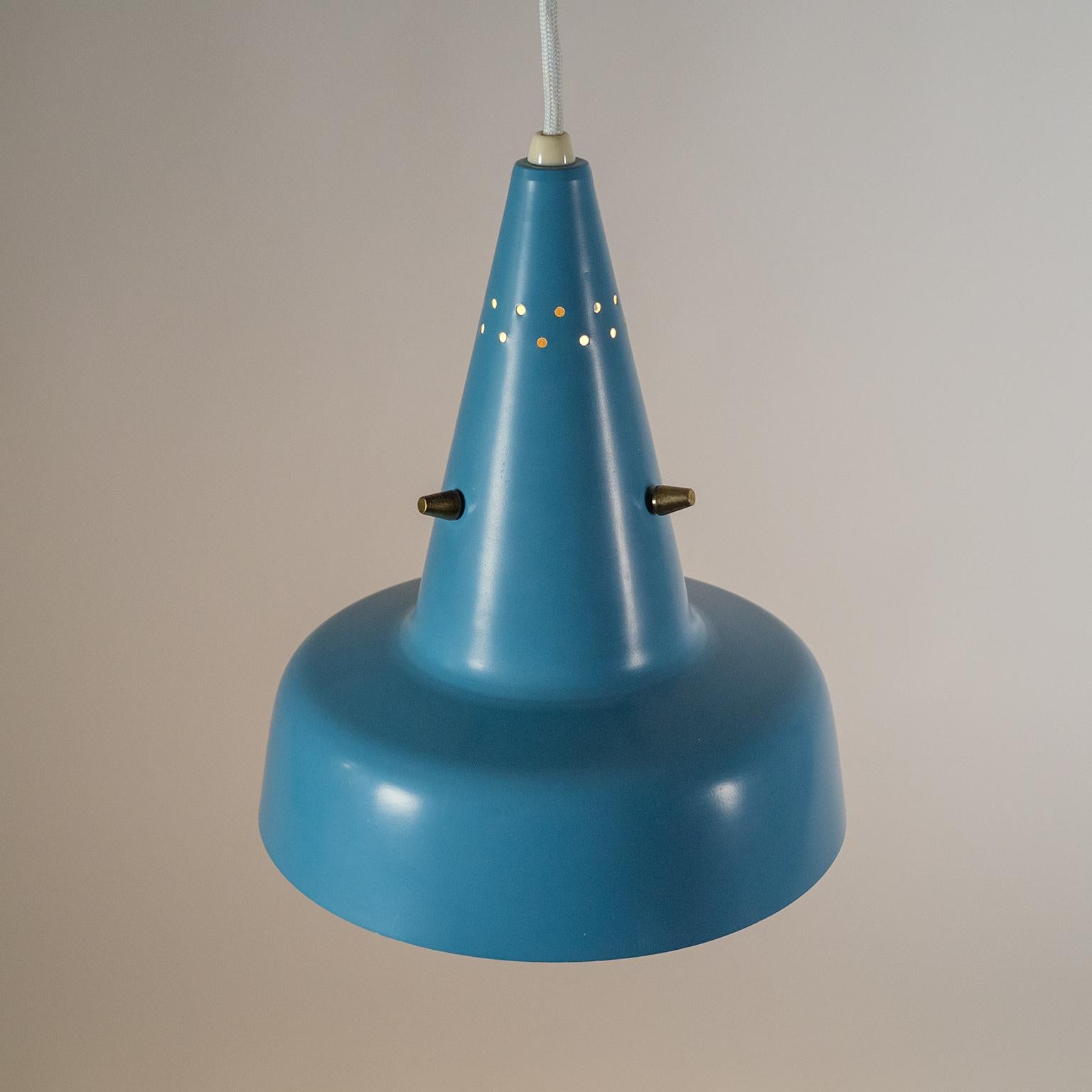 Scandinavian Pastel Blue Pendant, circa 1960 3