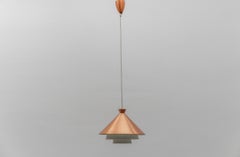 Scandinavian Perforated Copper Mid-Century Modern Copper Ceiling Lamp, 1960s