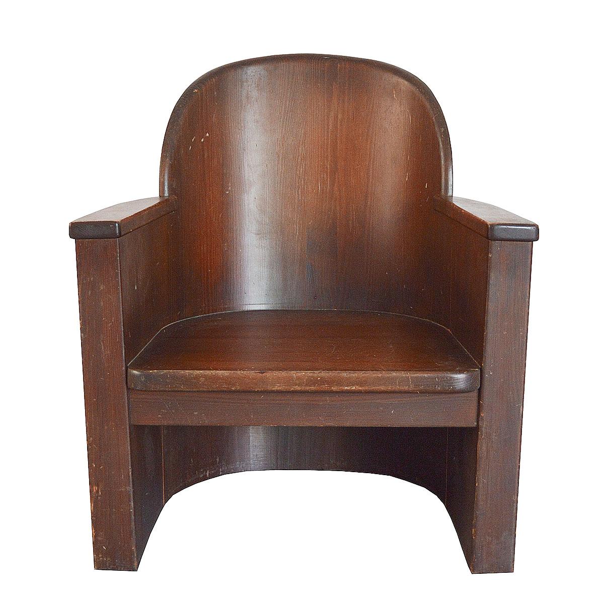 Scandinavian Modern Scandinavian Pine and Iron Lounge Chair by Åby Möbelfabrik, Sweden, 1930s For Sale