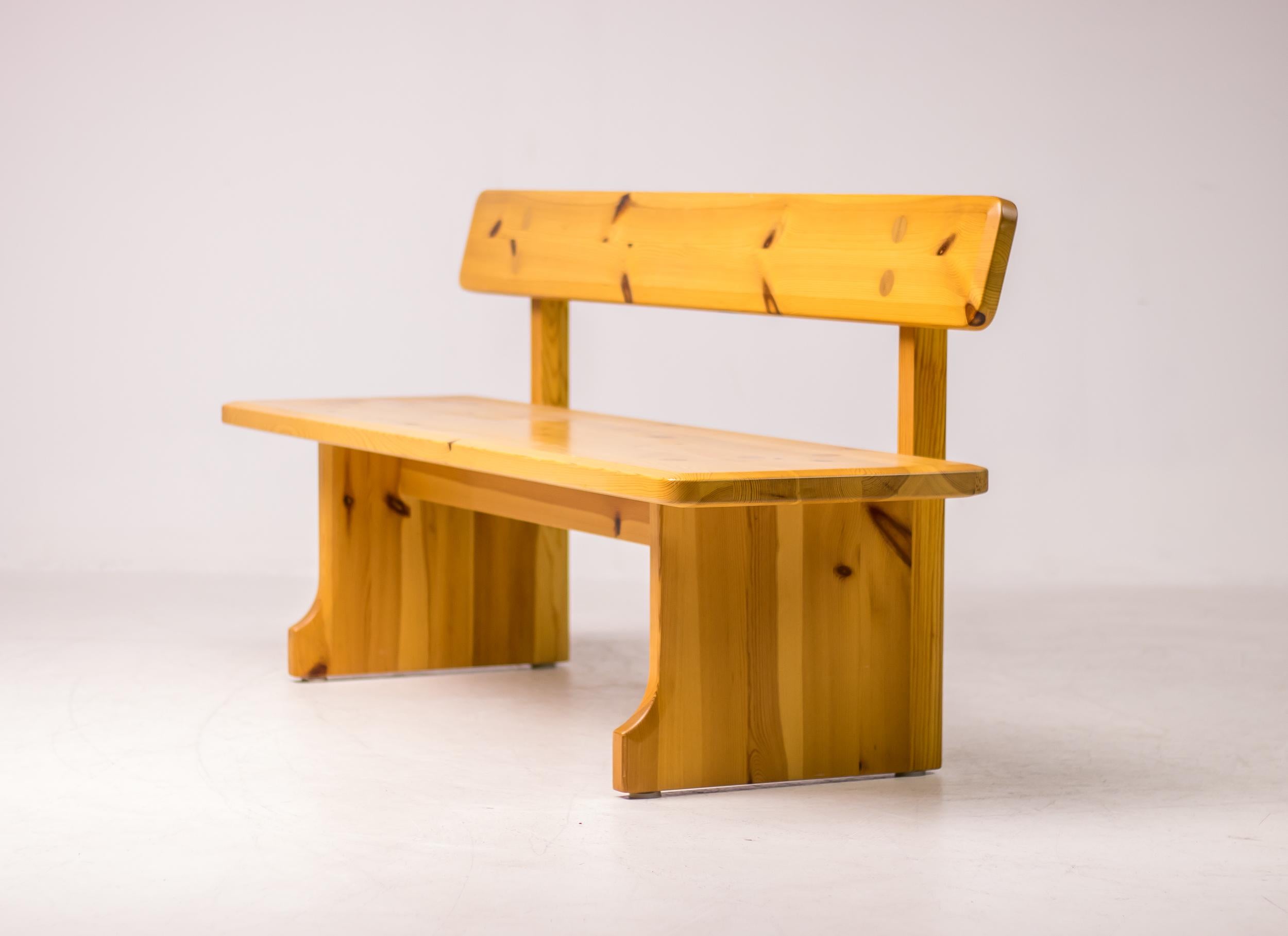 Scandinavian Pine Bench by Carl Malmsten For Sale 6