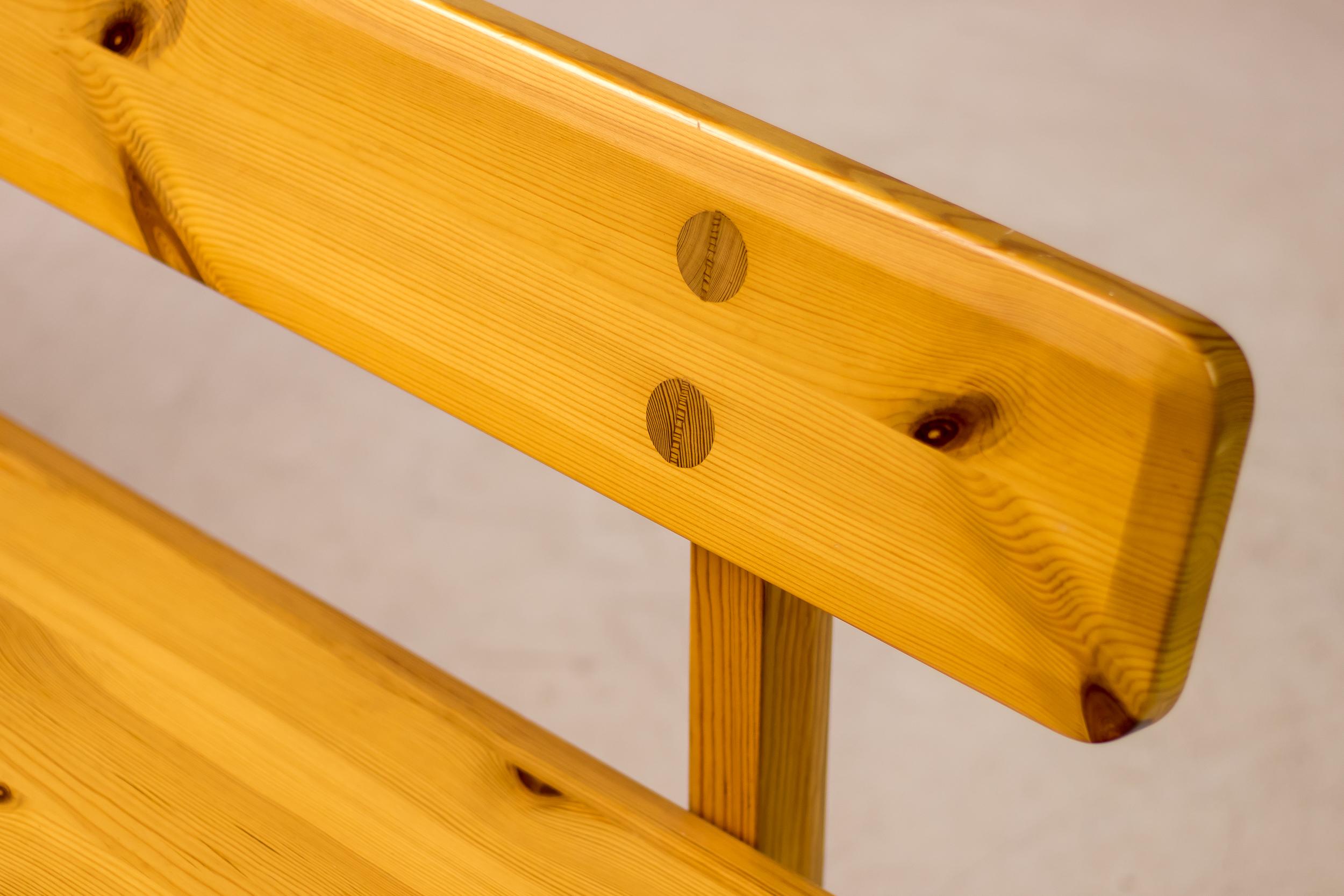 Swedish Scandinavian Pine Bench by Carl Malmsten For Sale