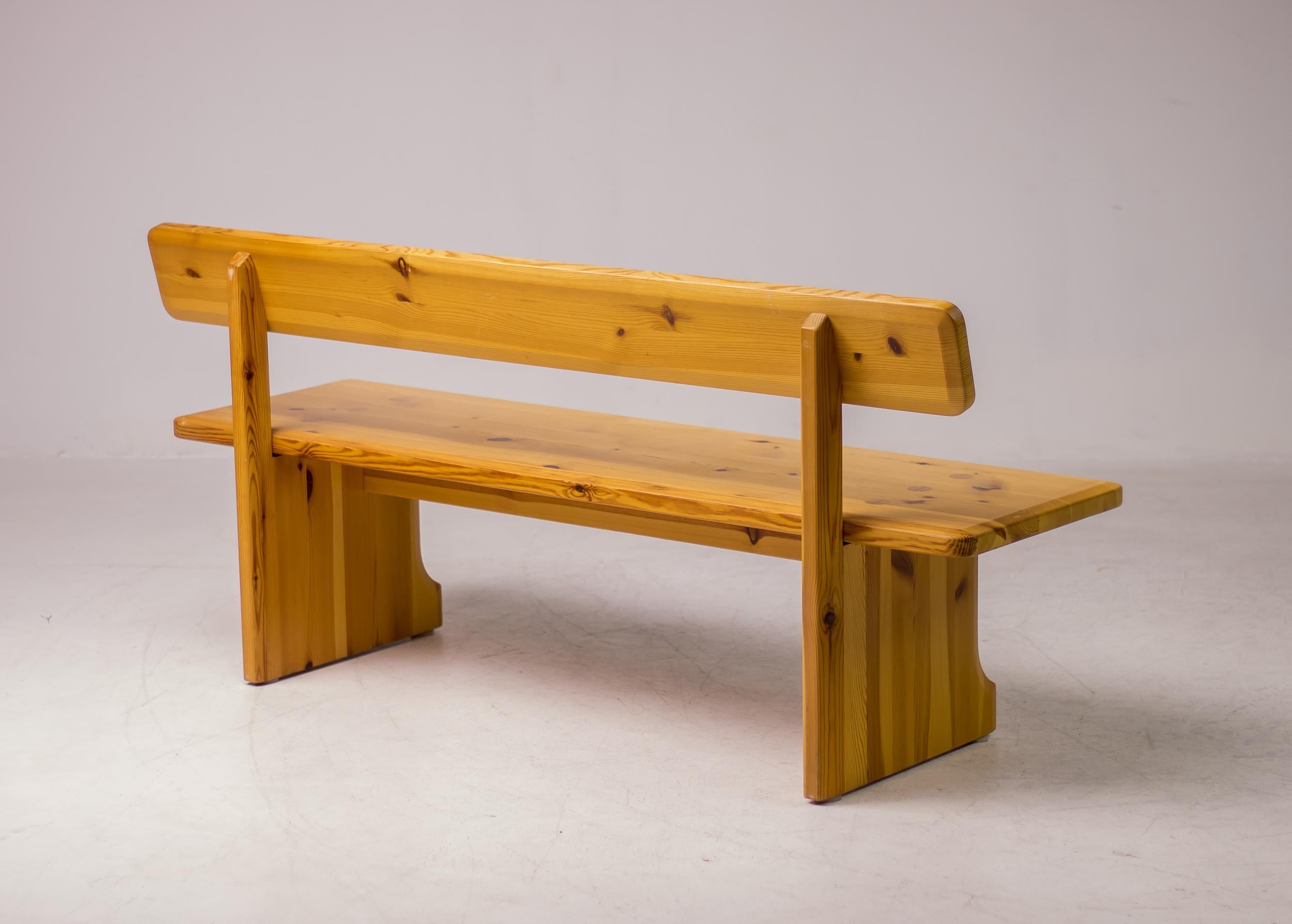 Mid-20th Century Scandinavian Pine Bench by Carl Malmsten For Sale