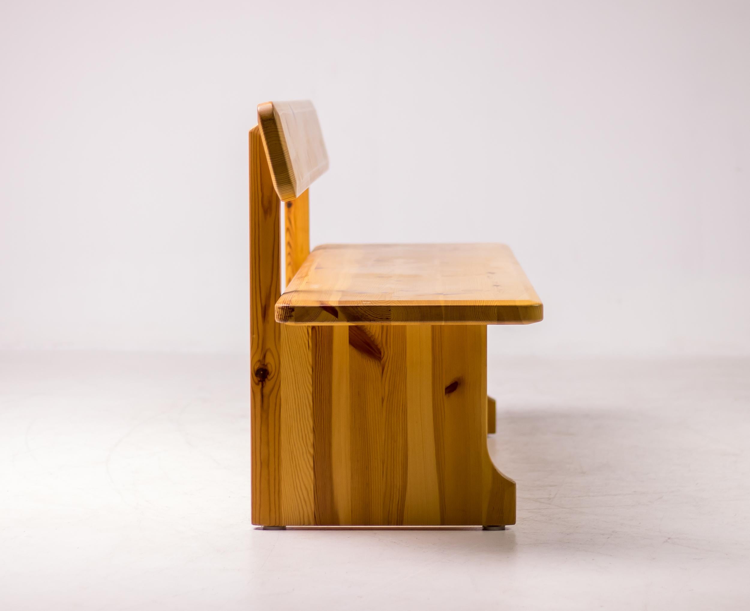 Scandinavian Pine Bench by Carl Malmsten For Sale 1