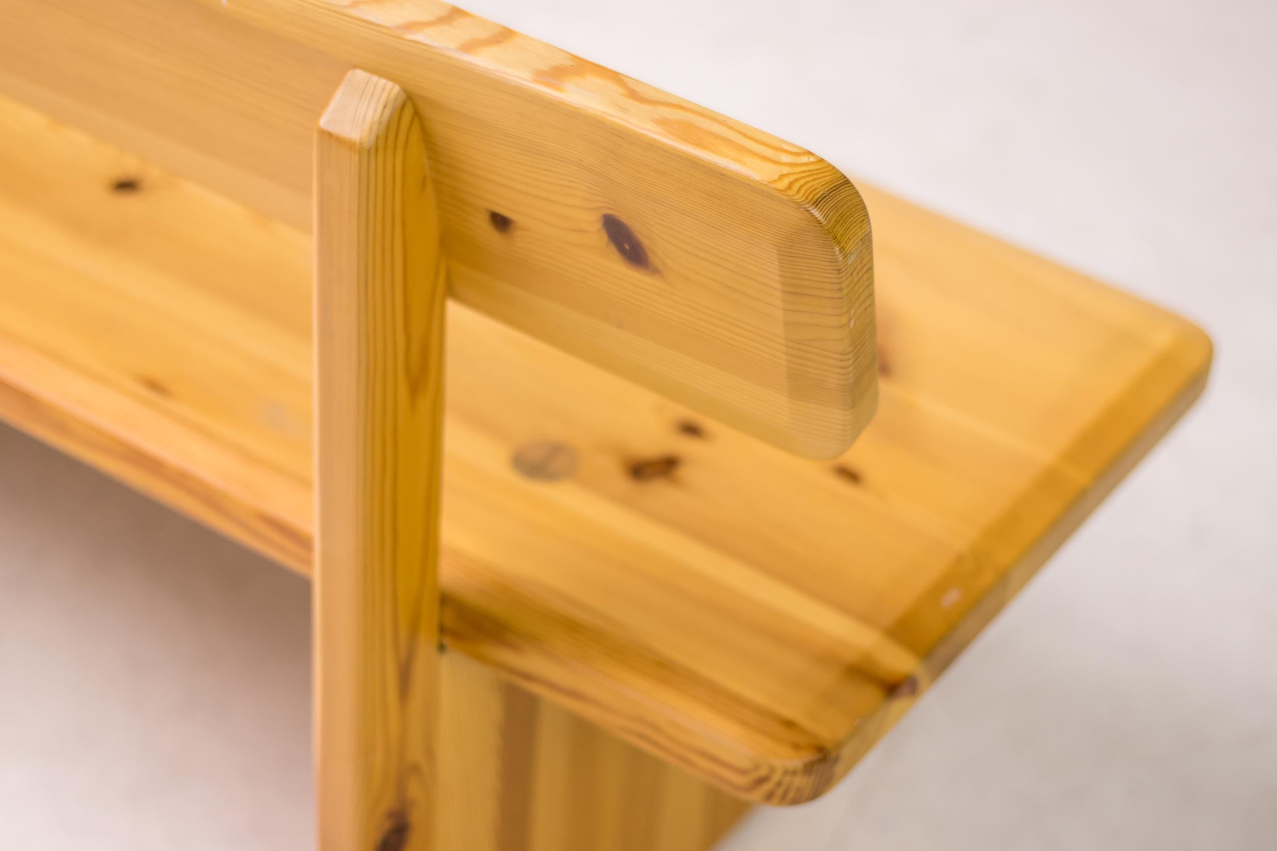 Scandinavian Pine Bench by Carl Malmsten For Sale 2
