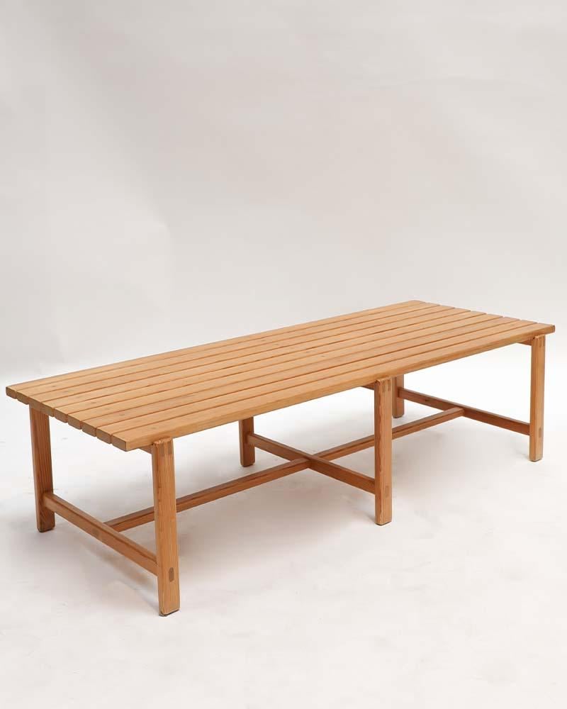 Mid-Century Modern Scandinavian Pine Bench For Sale