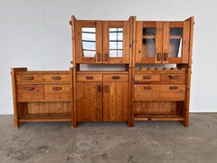Scandinavian Pine Brutalist Bar Cabinet by Hans Frydendal for Christian IV