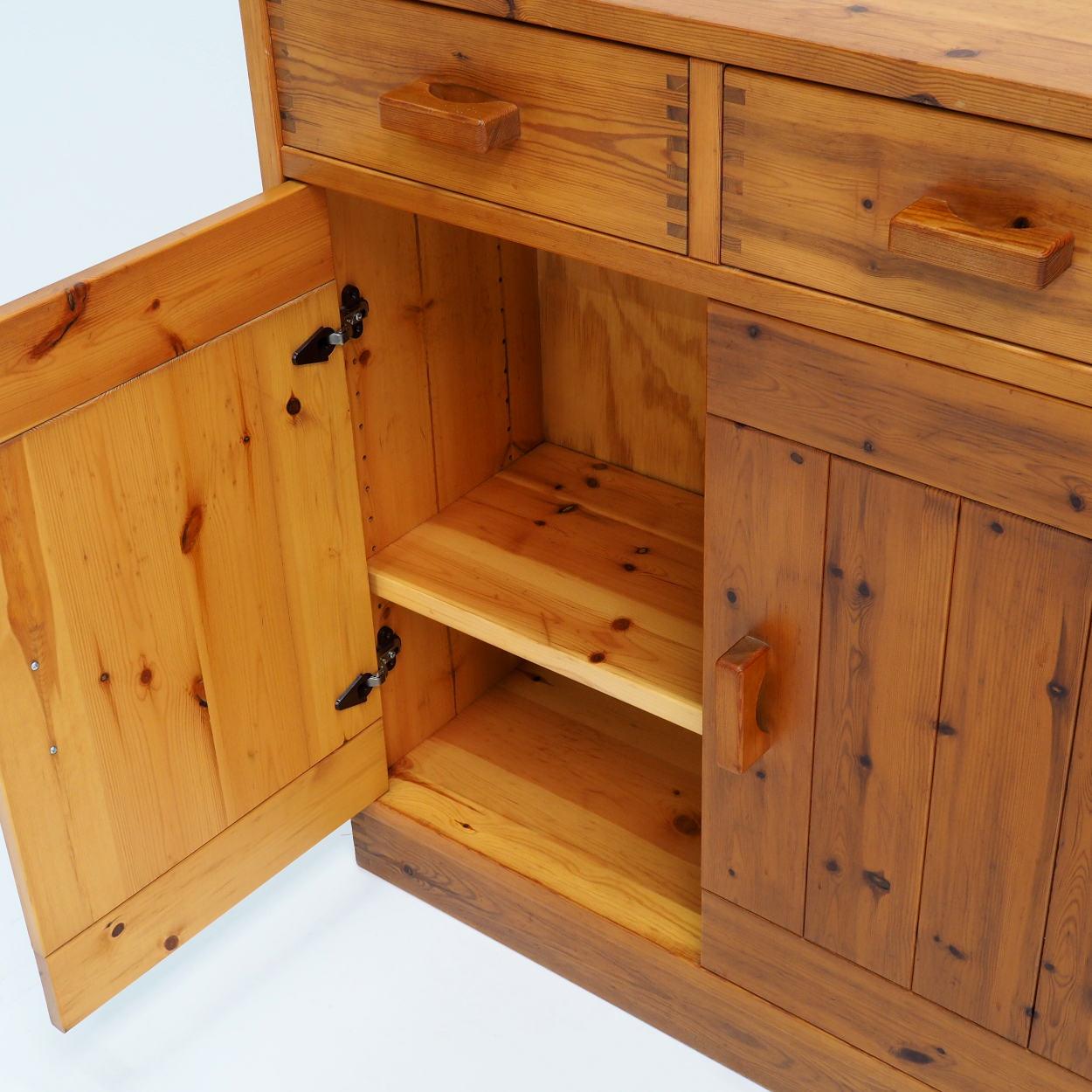 20th Century Scandinavian Pine Cabinet in the Style of Charlotte Perriand For Sale