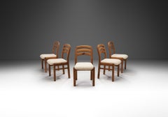 Scandinavian Pine Dining Chairs with Upholstered Seats, Scandinavia 1990s