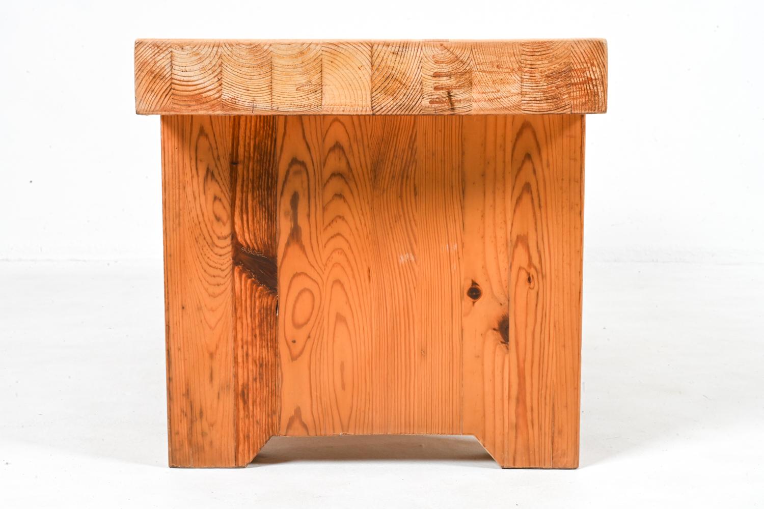 Glass Scandinavian Pine Hall Bench & Mirror by Ruben Ward for AB Nybrofabriken Fröseke
