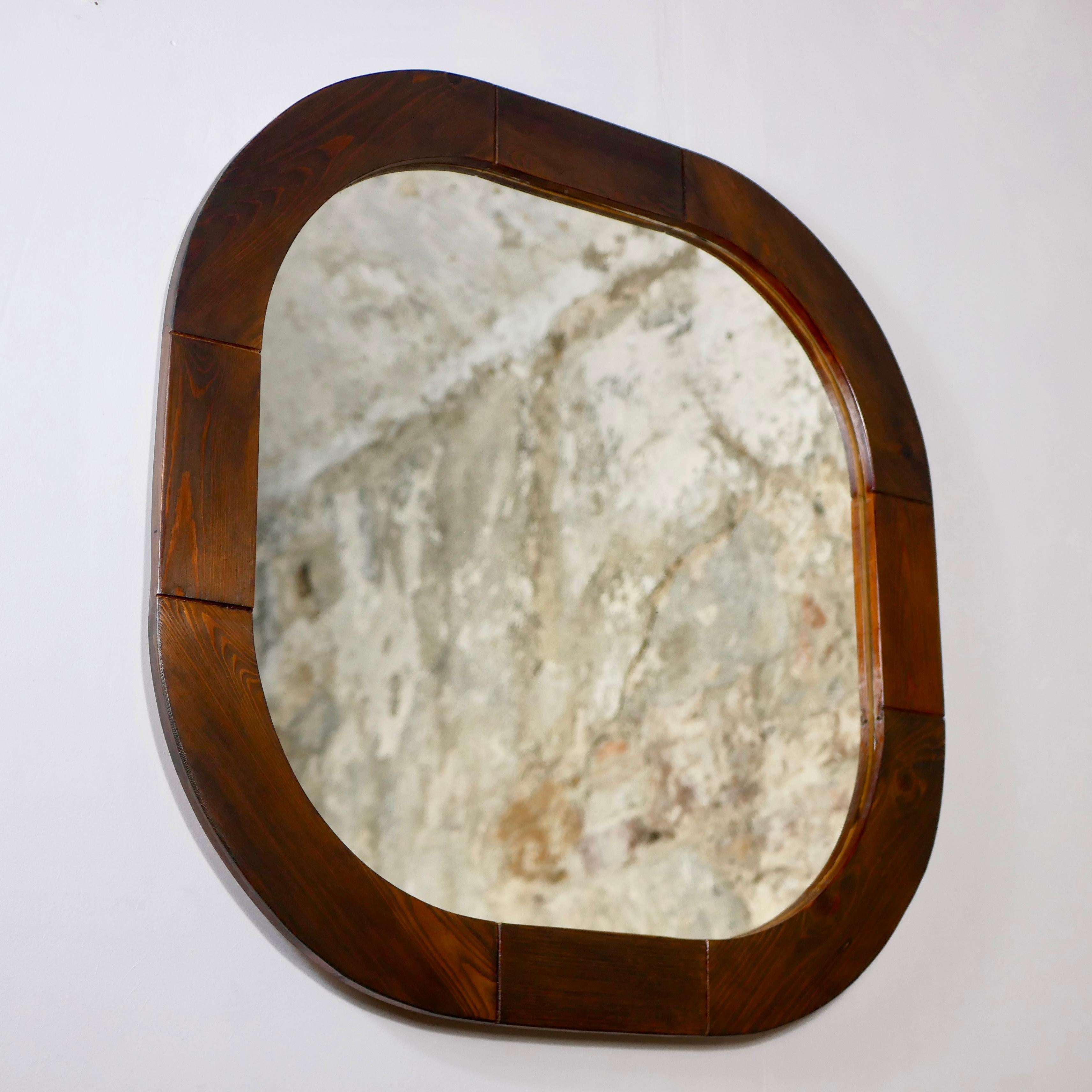 Swedish Scandinavian pine mirror by Ikea, Sweden, 1970s