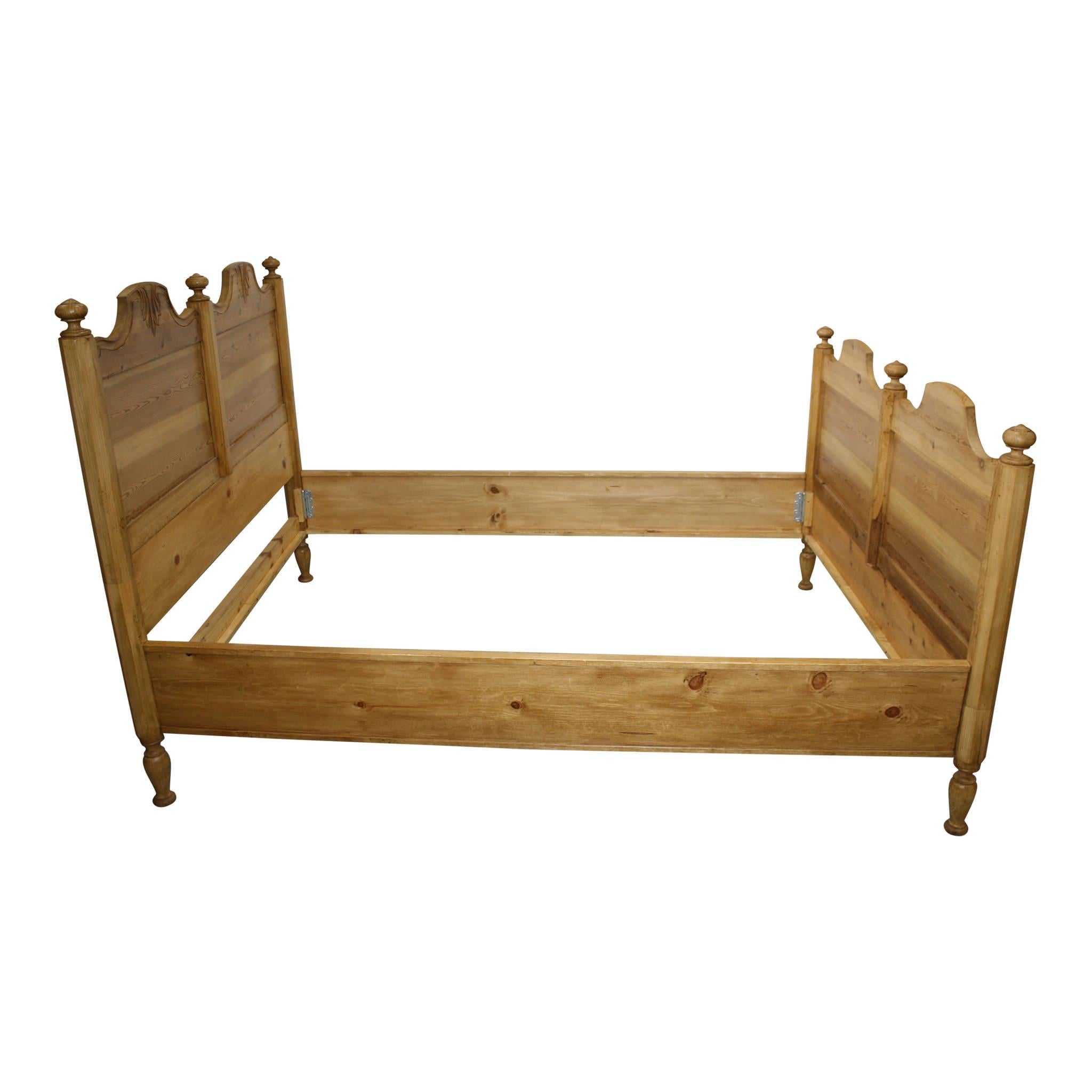 queen pine bed frame