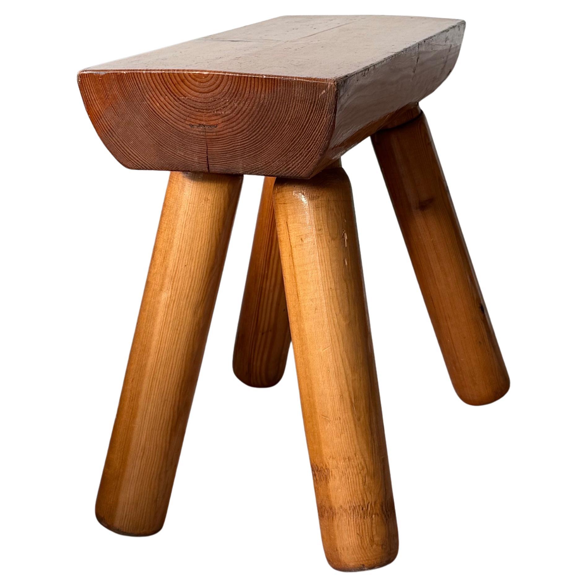 Hocker aus skandinavischer Kiefer, 1970er Jahre im Angebot