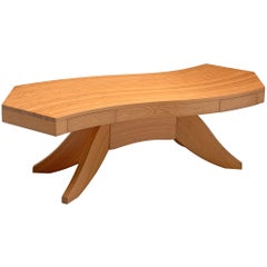Scandinavian Pine Table with Curved Table Top