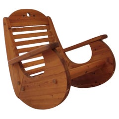 Scandinavian pine wood Rocking chair