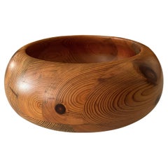 Ciotola scandinava in legno di pino di Stig Johnsson per Smålandsslöjd, Svezia, anni '70