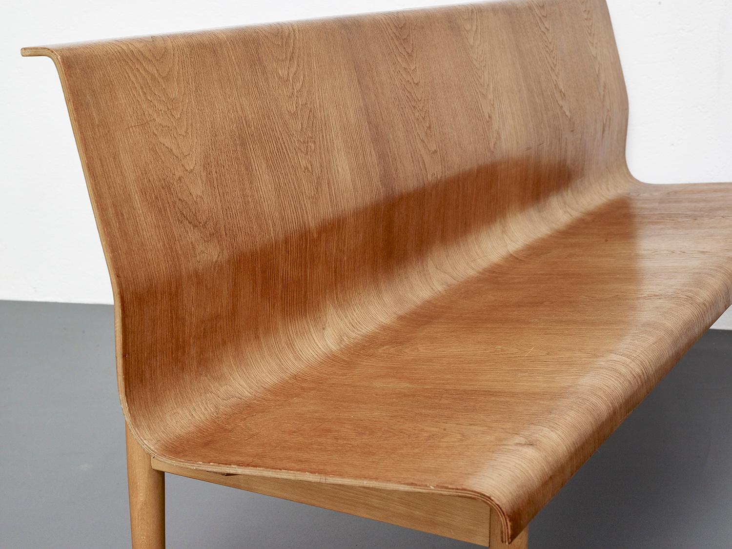 Mid-Century Modern Scandinavian Plywood Bench in Style of Erik Gunnar Asplund 1
