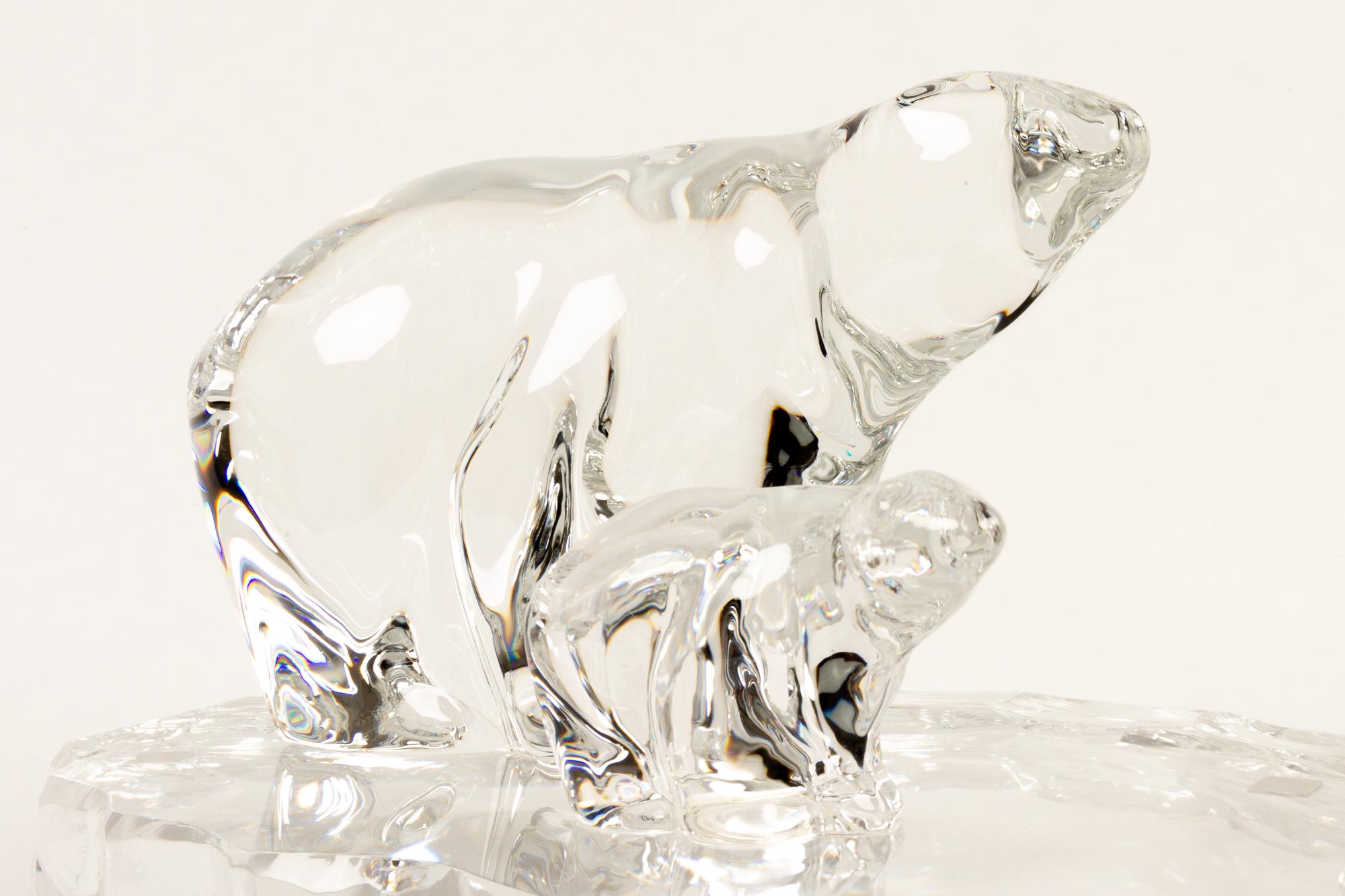 Scandinavian Polar Bear Crystal Figurine by Willy Johanson for Hadeland 2