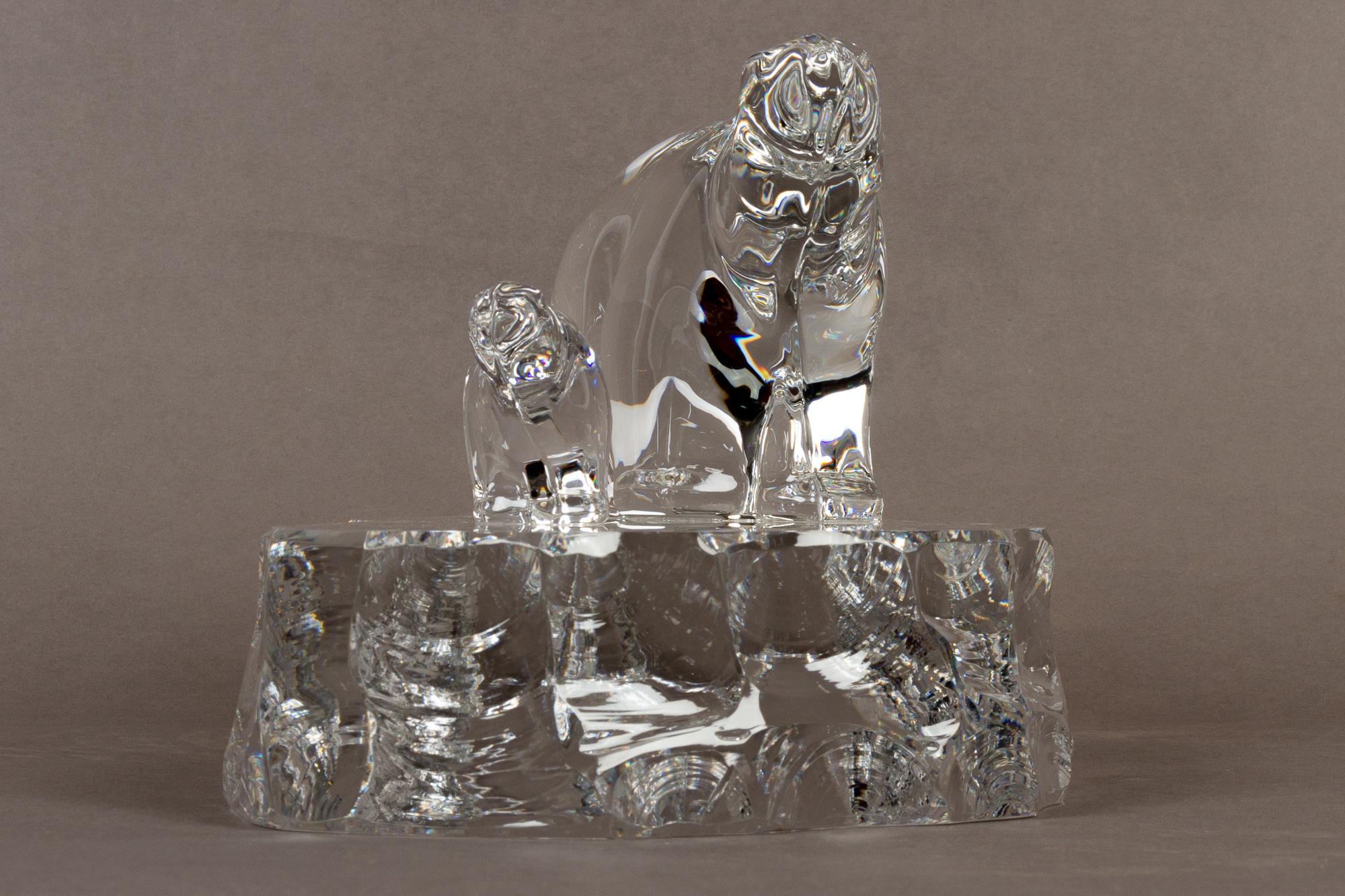 Scandinavian Polar Bear Crystal Figurine by Willy Johanson for Hadeland 4
