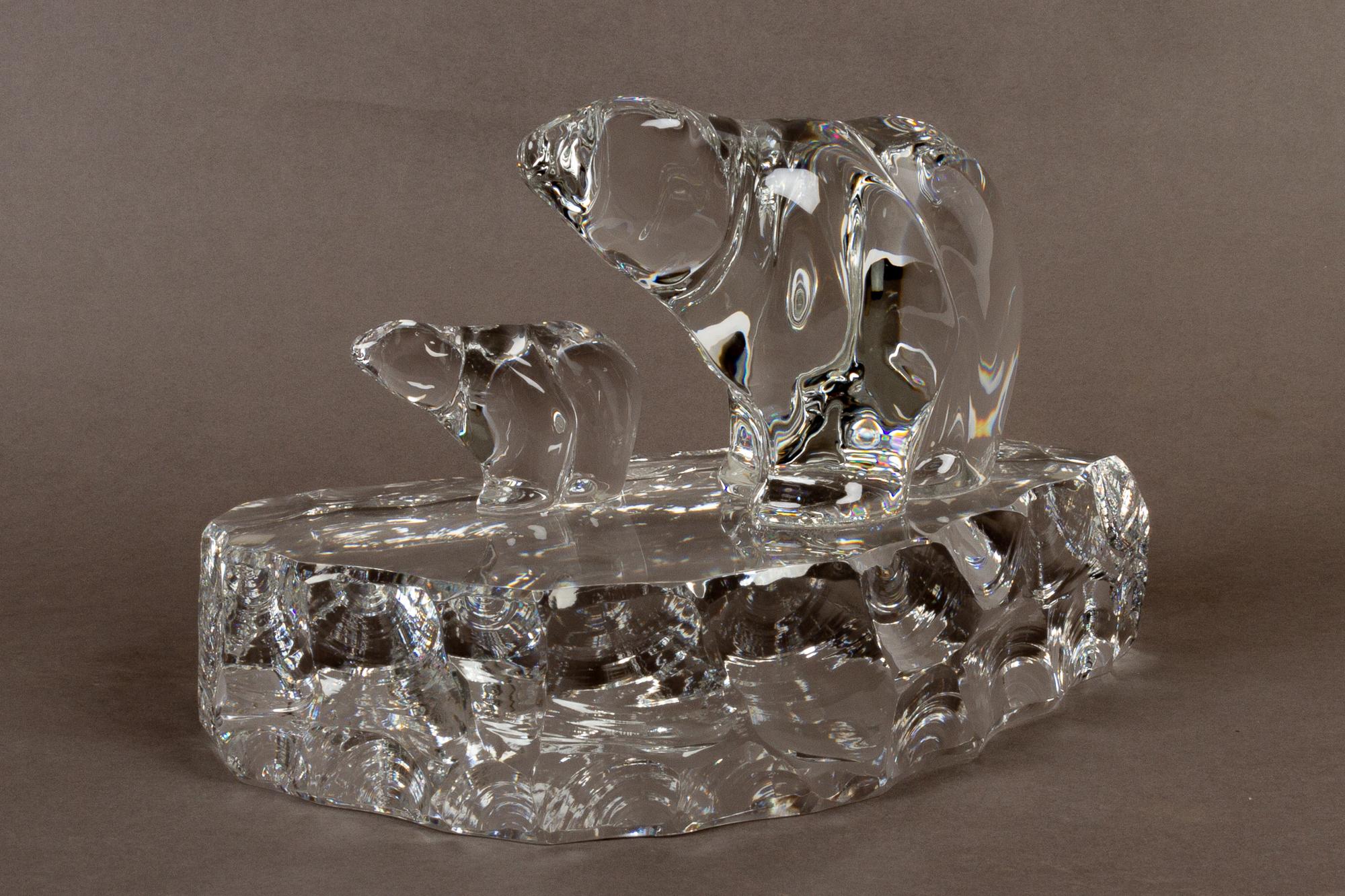 Scandinavian Polar Bear Crystal Figurine by Willy Johanson for Hadeland 5