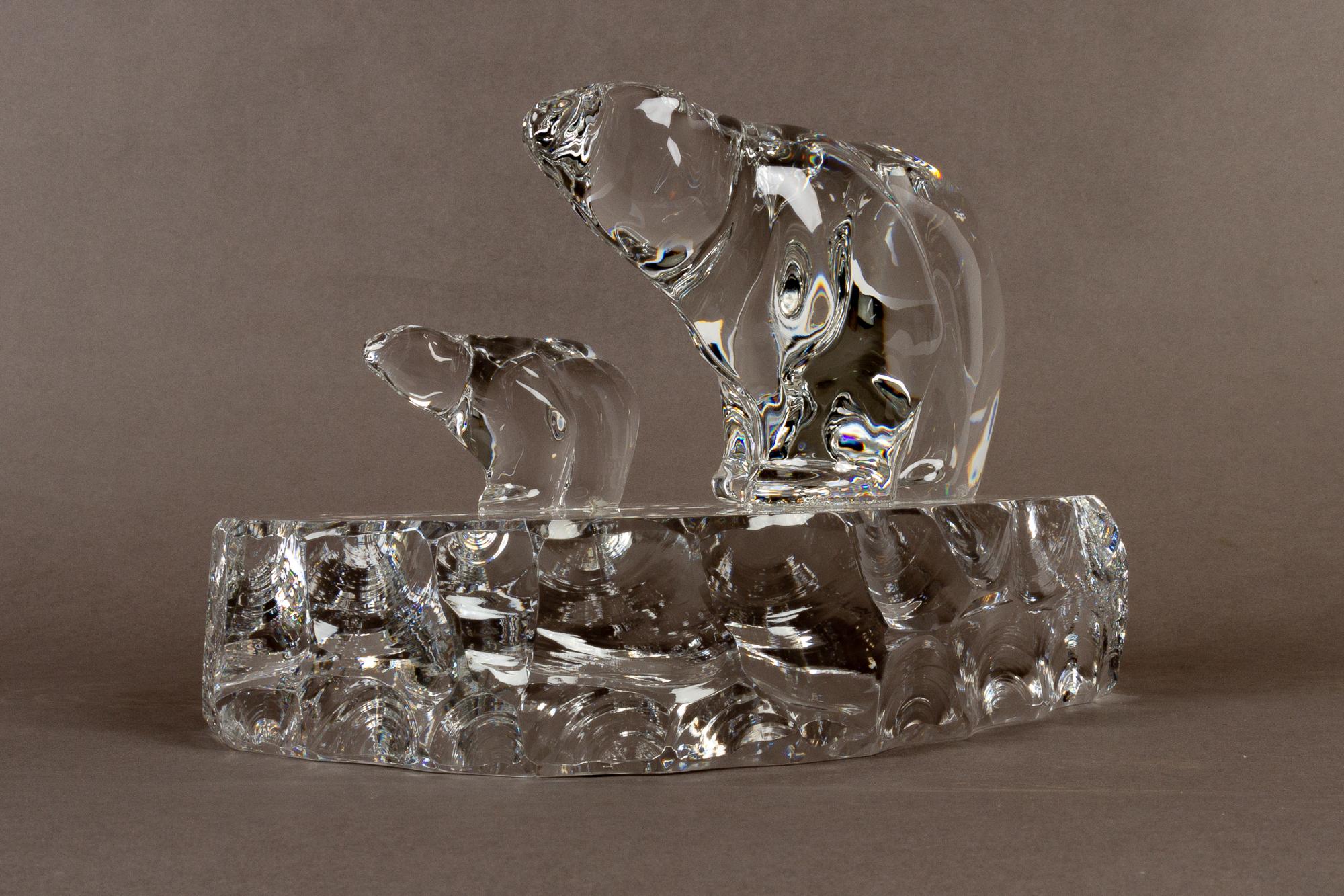 Scandinavian Polar Bear Crystal Figurine by Willy Johanson for Hadeland 6