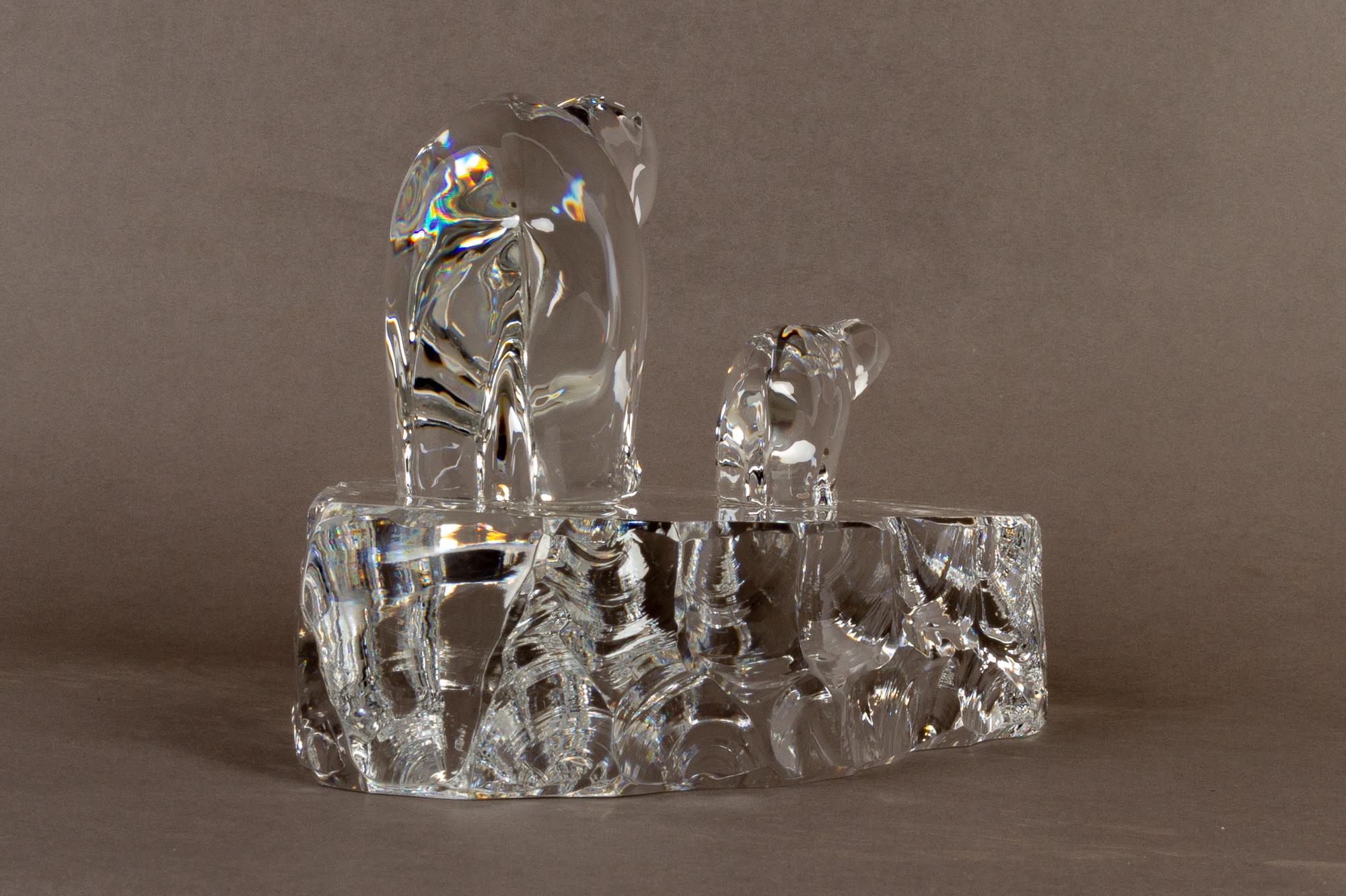 Scandinavian Polar Bear Crystal Figurine by Willy Johanson for Hadeland 8