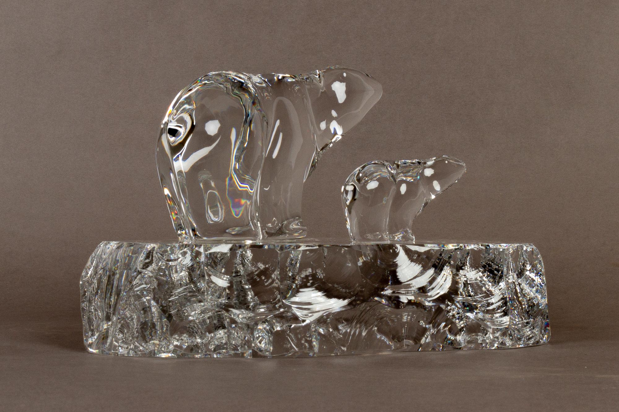 Scandinavian Polar Bear Crystal Figurine by Willy Johanson for Hadeland 9