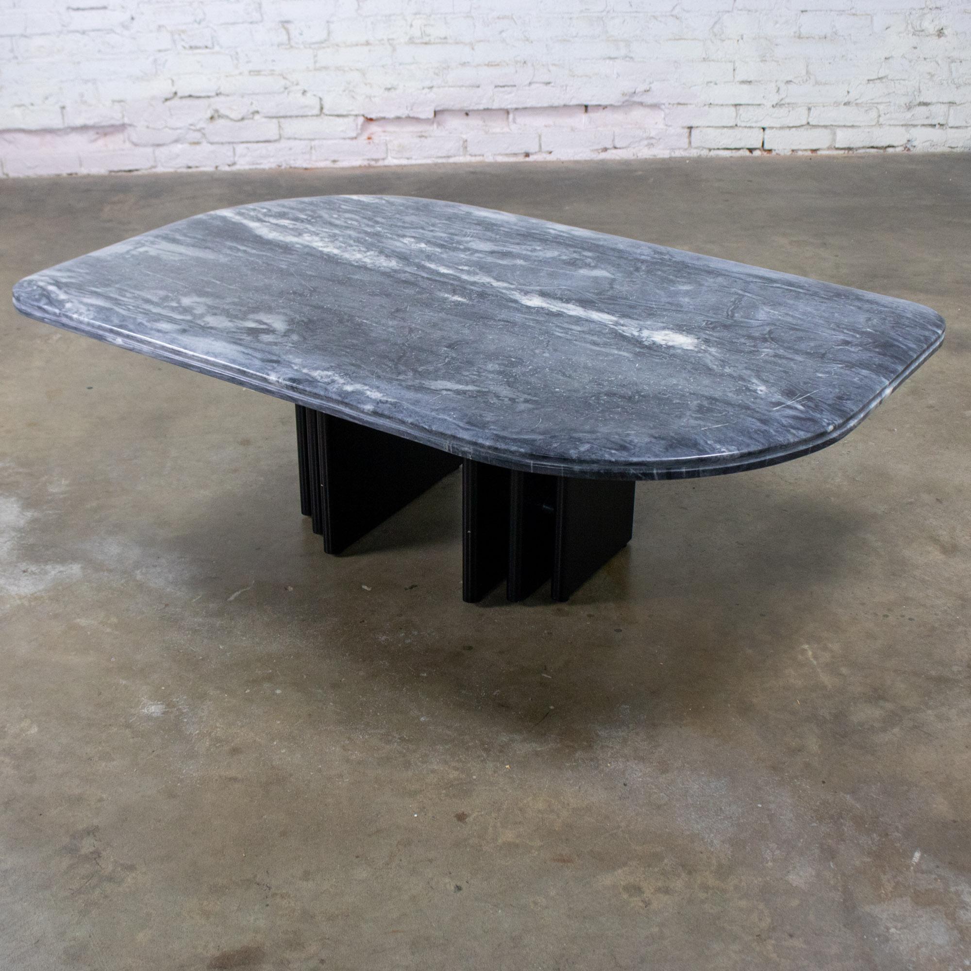Scandinavian Post Modern Coffee Table Marble Top Bendixen Designs Made Denmark For Sale 5