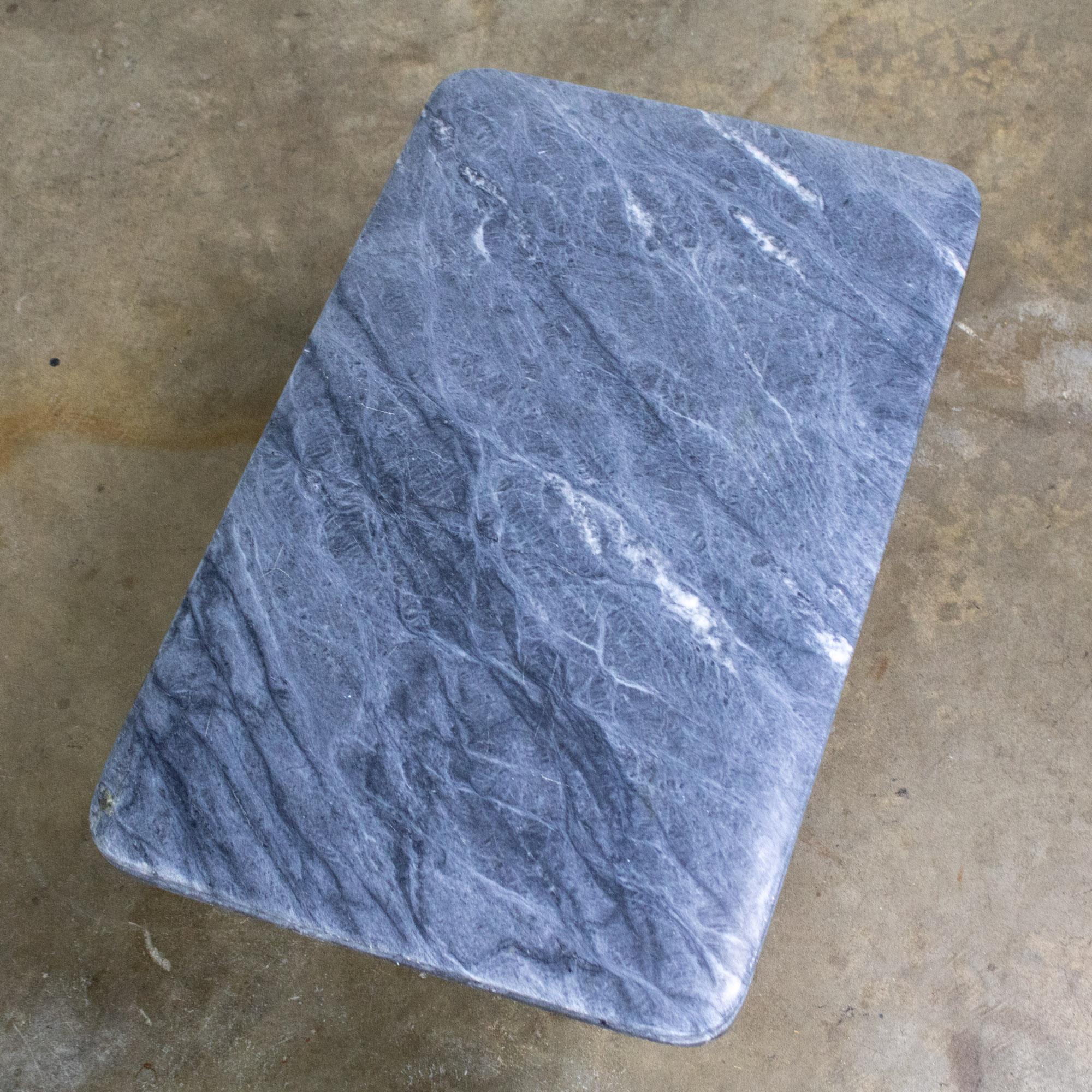 Scandinavian Post Modern End Table Rectangle Marble Top Bendixen Designs Denmark For Sale 4