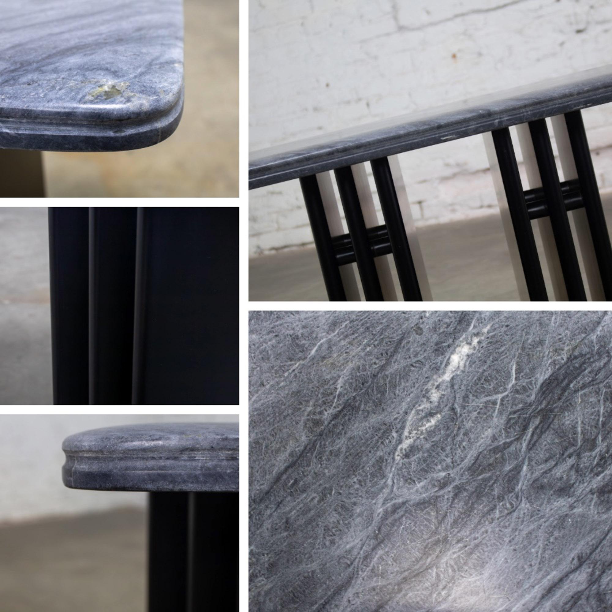 Scandinavian Post Modern End Table Rectangle Marble Top Bendixen Designs Denmark For Sale 10