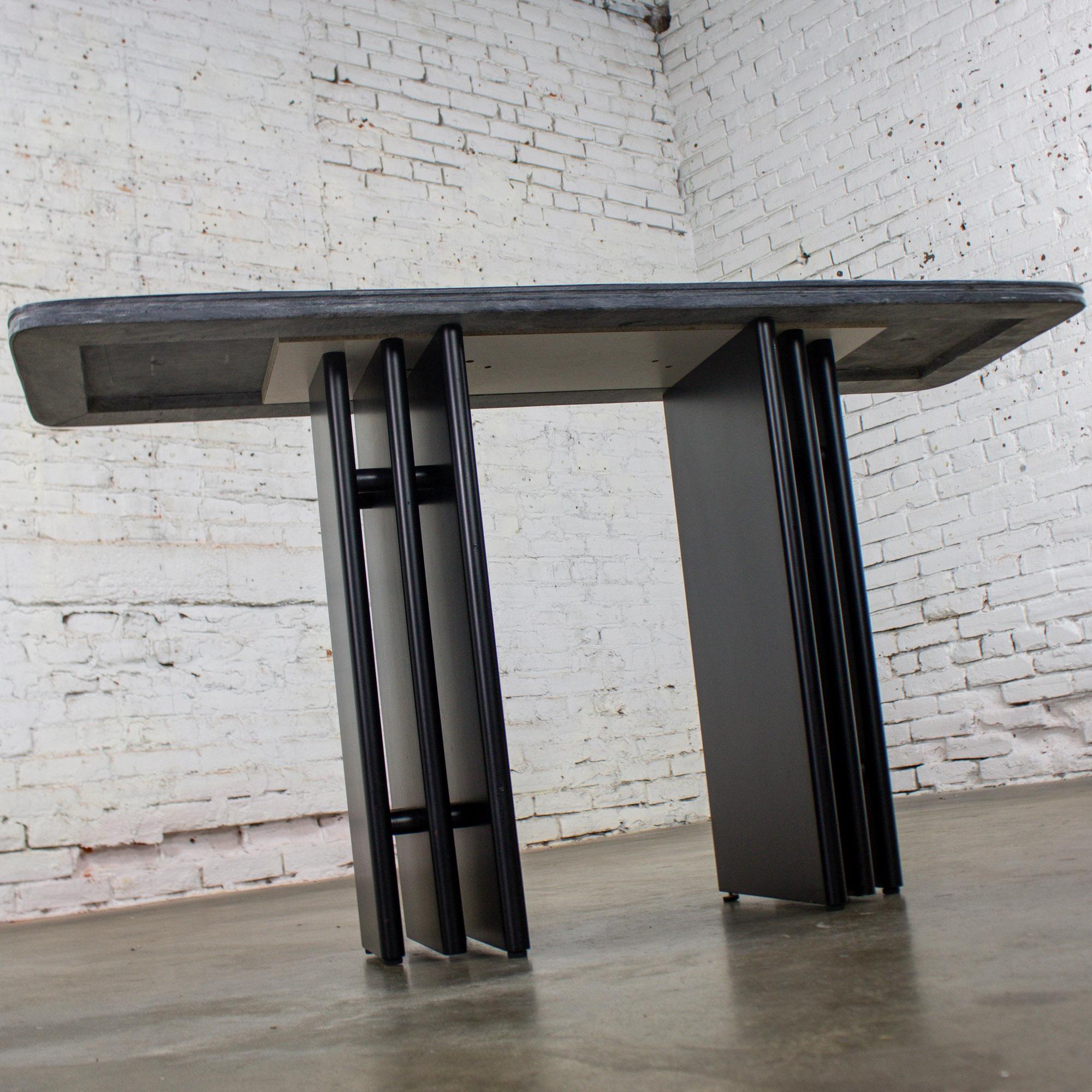 Scandinavian Post Modern Sofa Console Table Marble Top Bendixen Designs Denmark For Sale 5