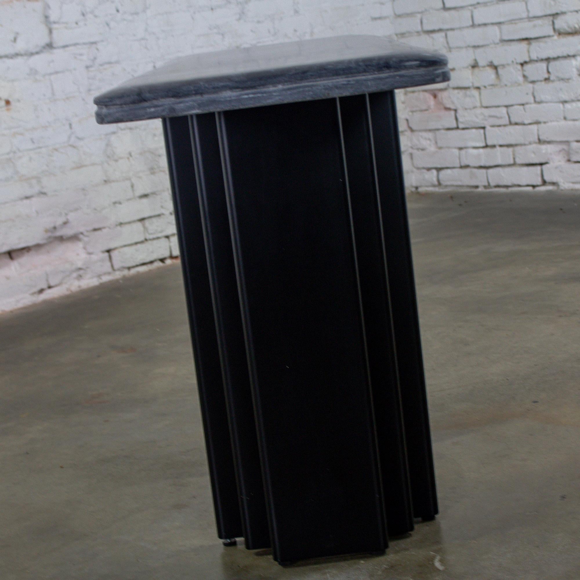 Scandinavian Post Modern Sofa Console Table Marble Top Bendixen Designs Denmark For Sale 6