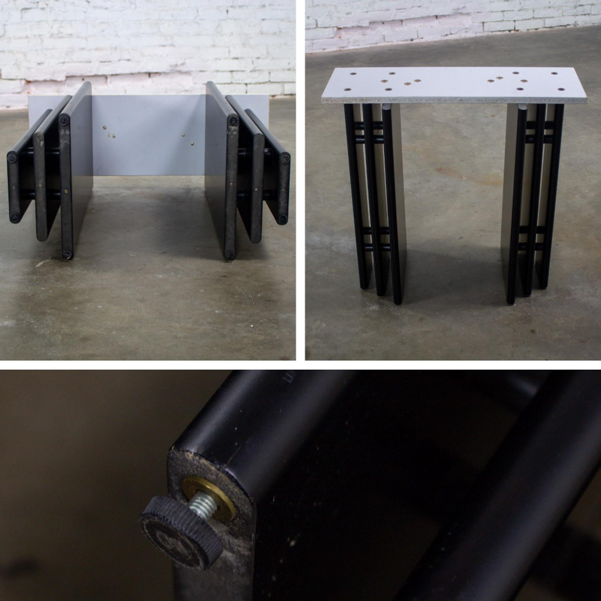 Scandinavian Post Modern Sofa Console Table Marble Top Bendixen Designs Denmark For Sale 10